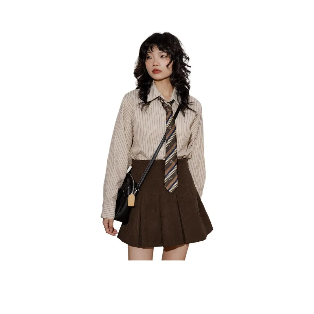 REMOULD Абрикосовые полосы Включая Галстук Женские Рубашки