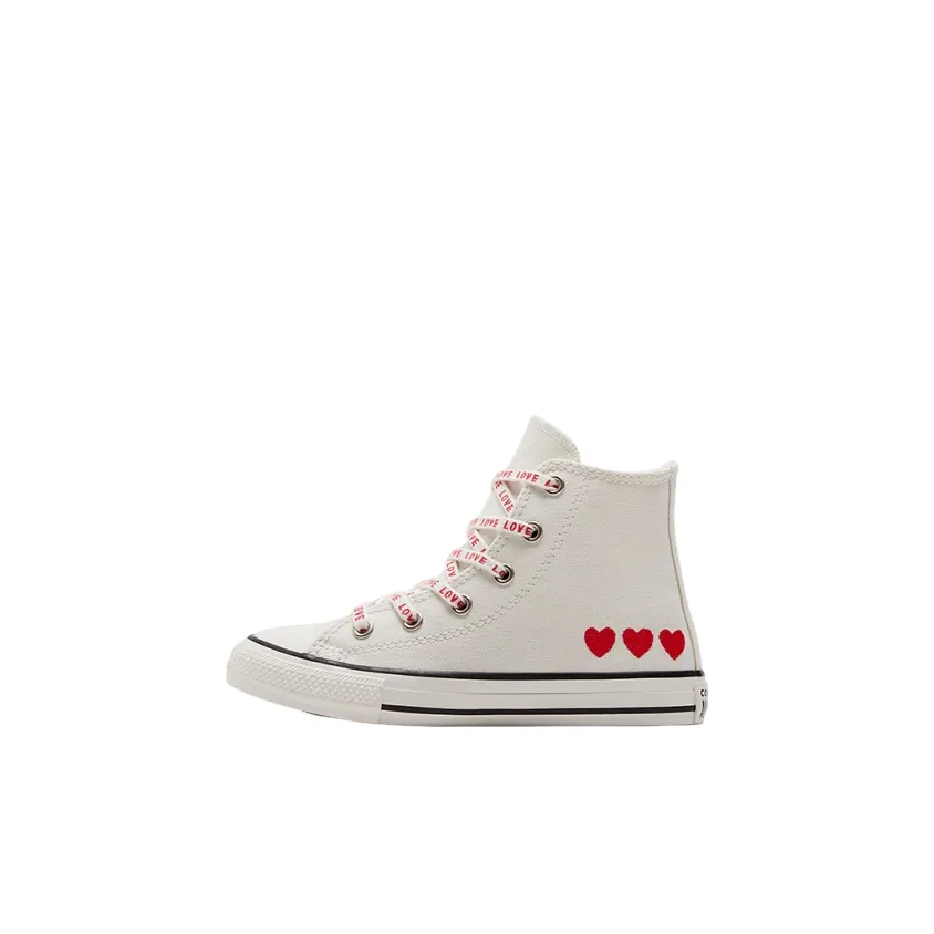 Converse Chuck Taylor All Star Износостойкие высокие кеды Белый Красный Детские