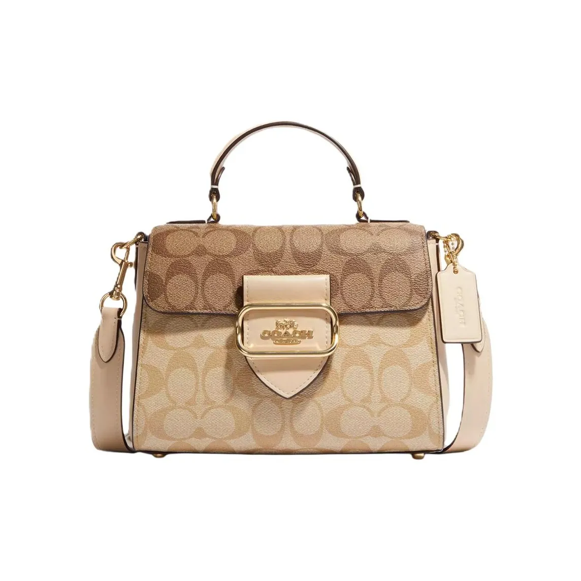 COACH Morgan 21 Top Handle Satchel In Blocked Signature Canvas