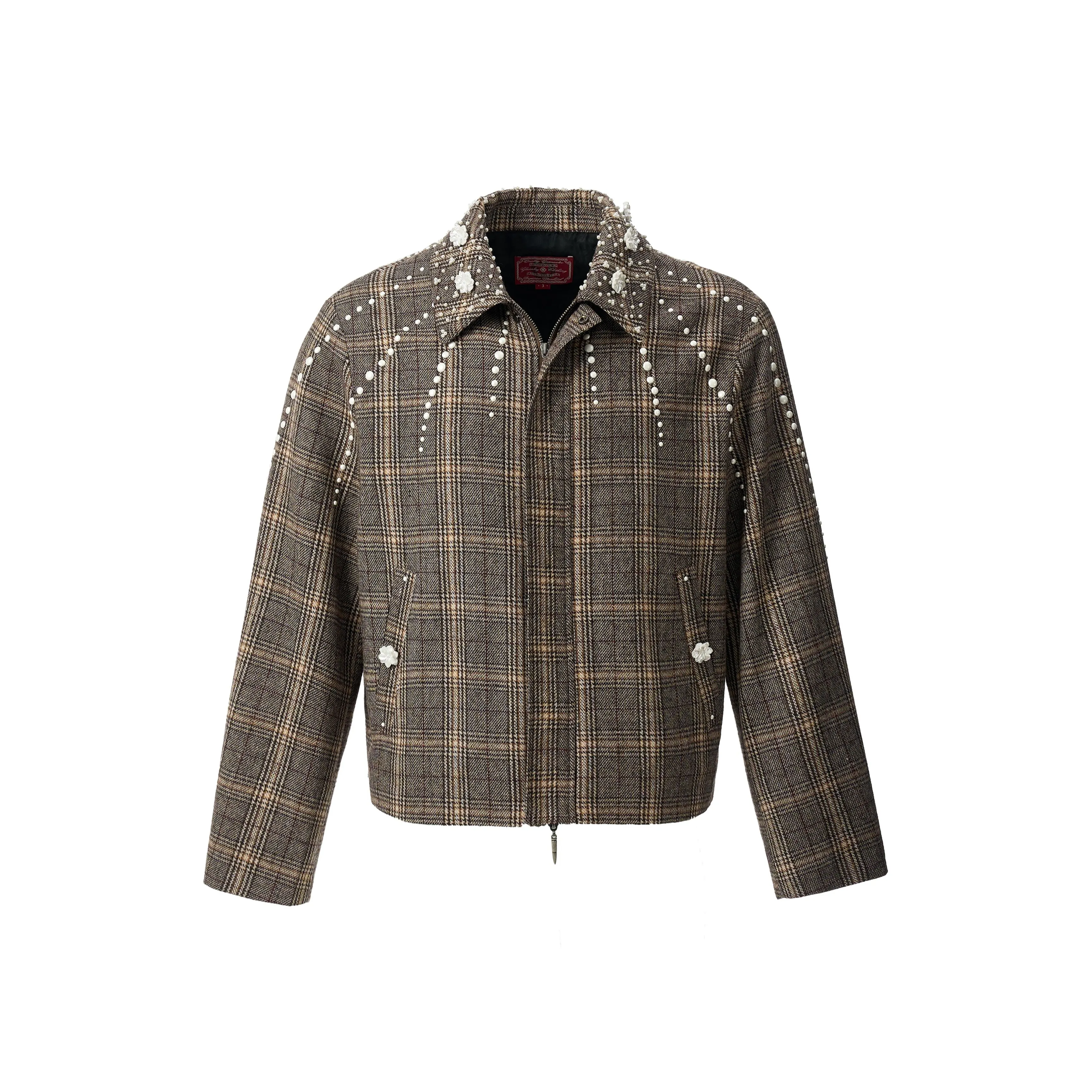 GLACIERBOY 3D-эффект Бисер Принц Check Дворцовый Куртка Унисекс Куртки