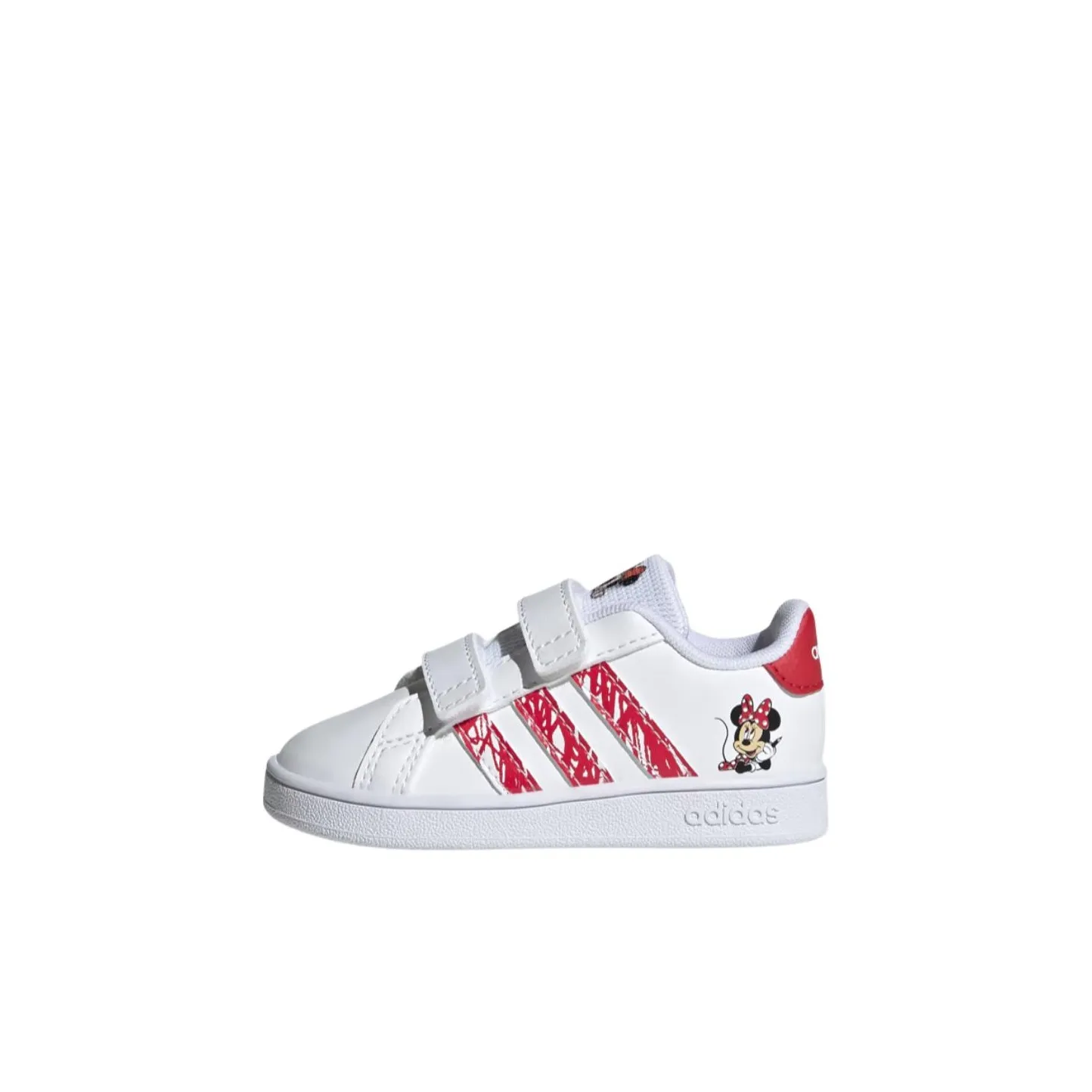 Disney x Adidas Neo GRAND COURT Устойчивая к истиранию Низкая Обувь для малышей Белый Красный Для малышей и малышей