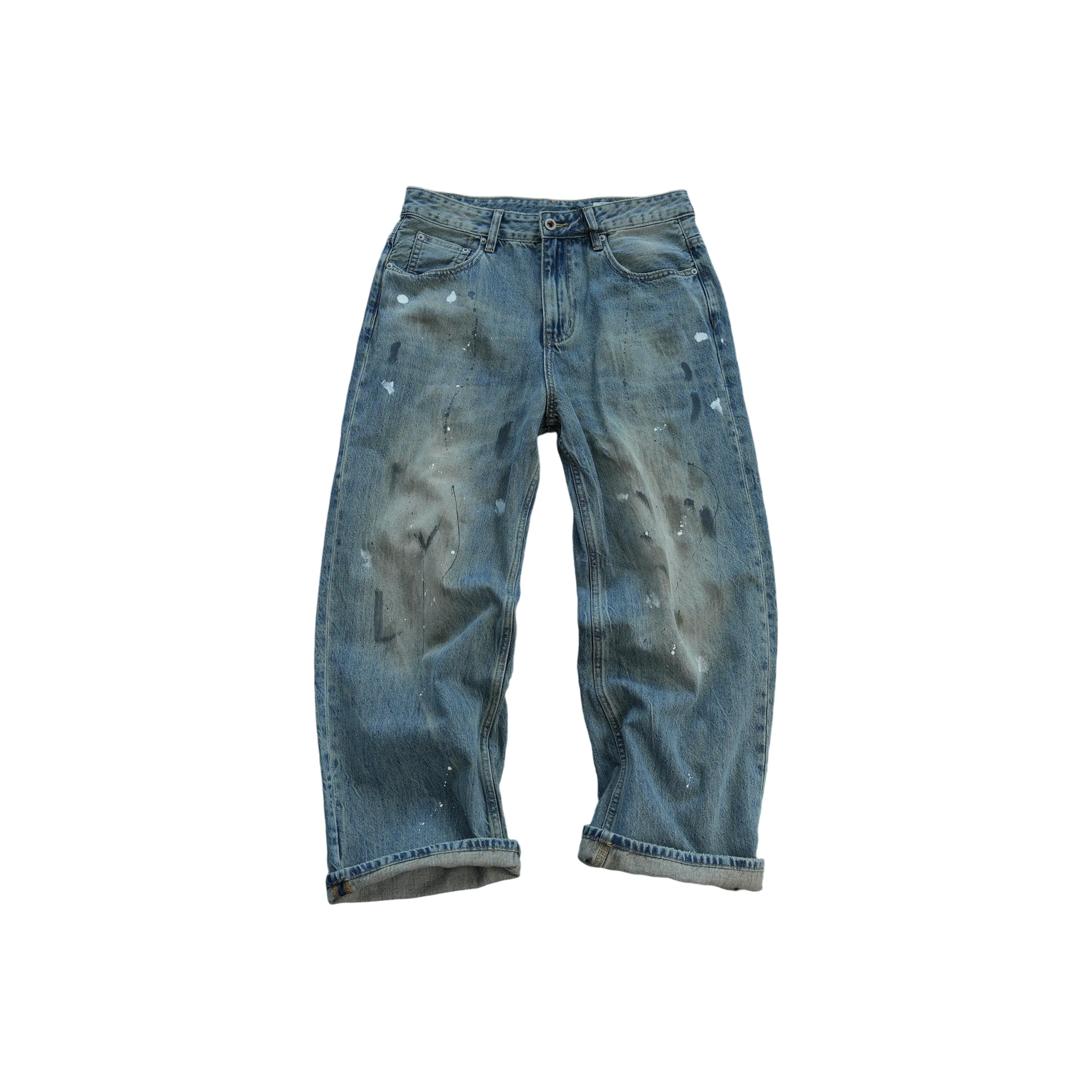 YIMAI Грязно-синие мужские джинсы