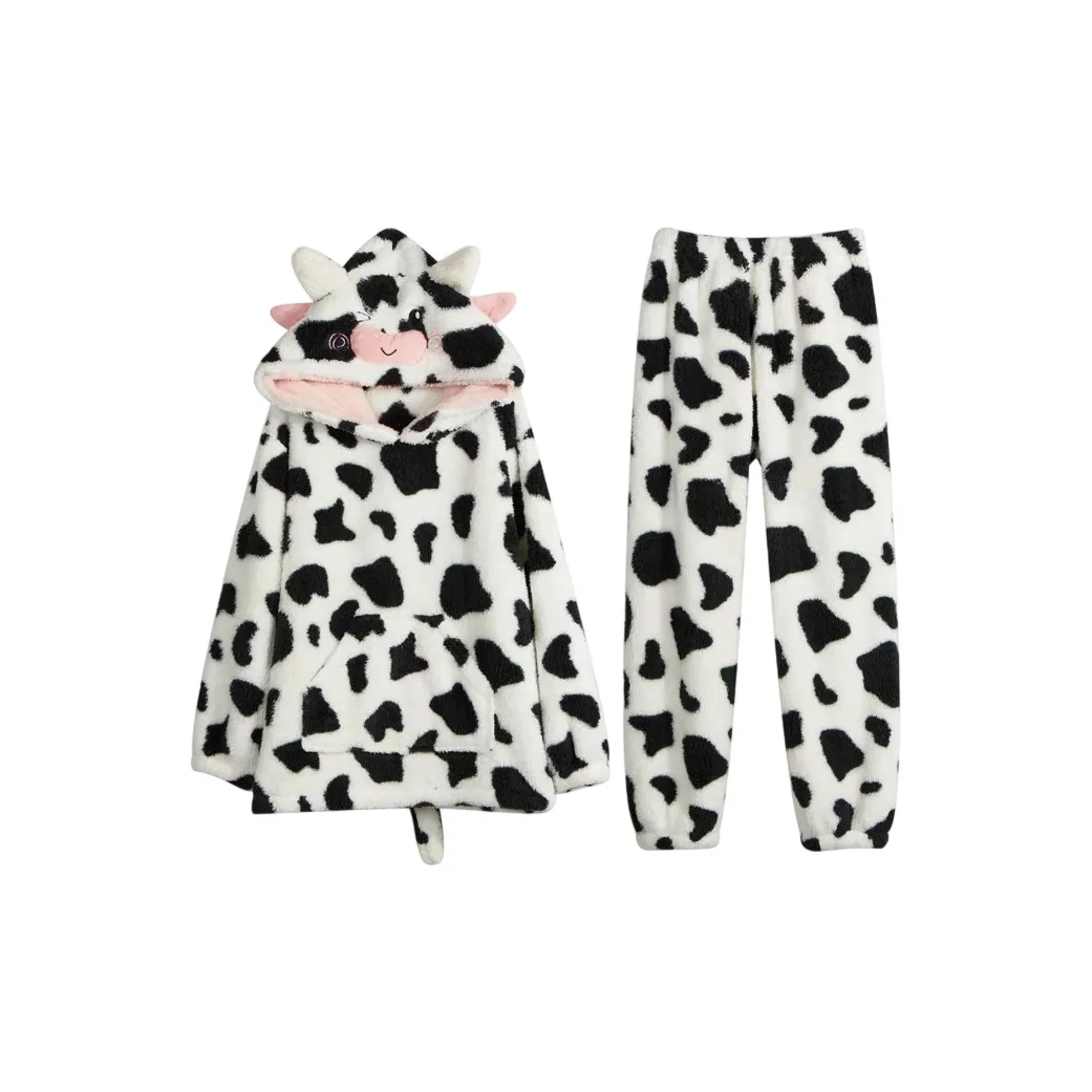 MIMOSA CHUR Утолщенный флис с подкладкой из фланели домашняя одежда и пижамы комплекты для женщин