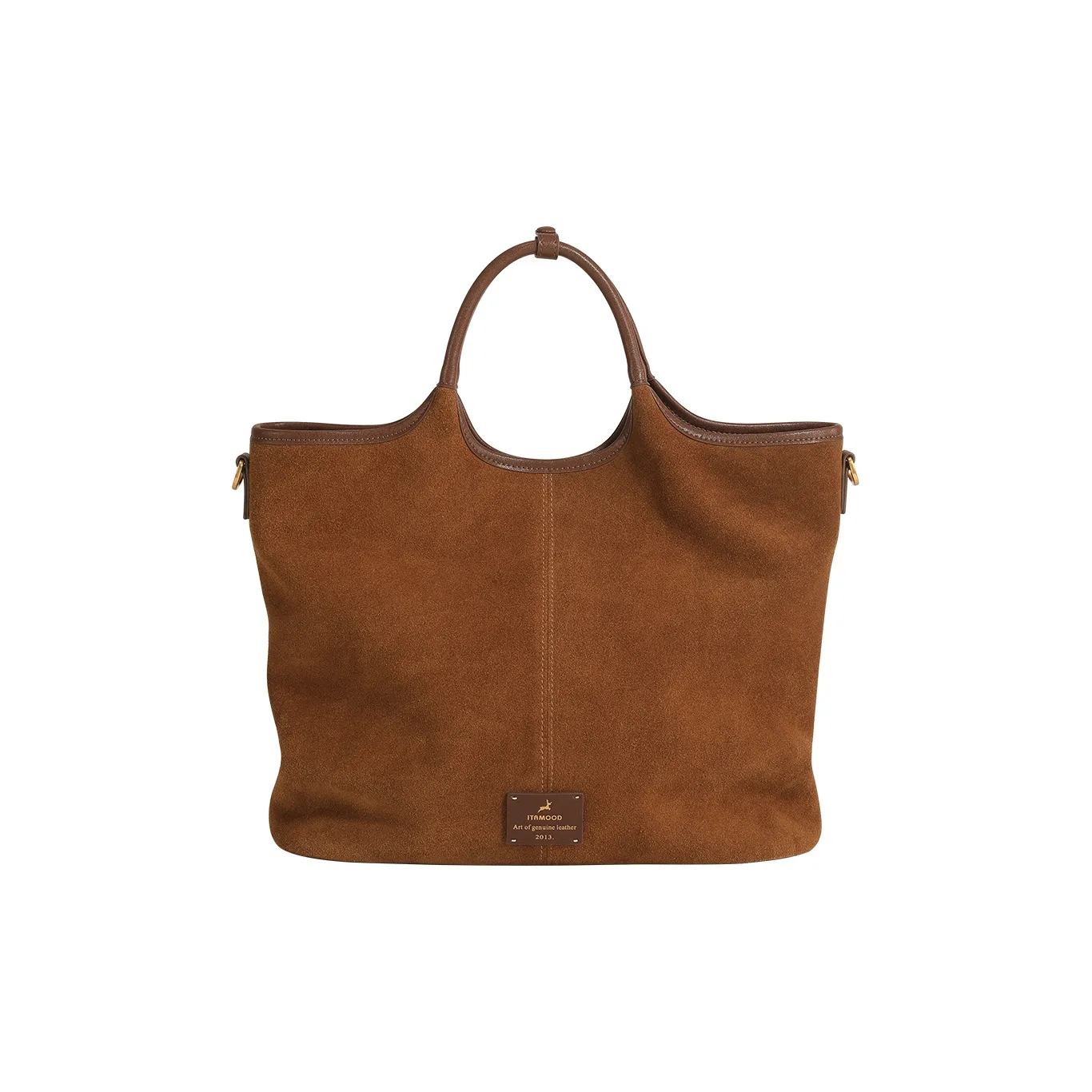 Miao Di Сумка из коровьей кожи Женская Карамельный коричневый