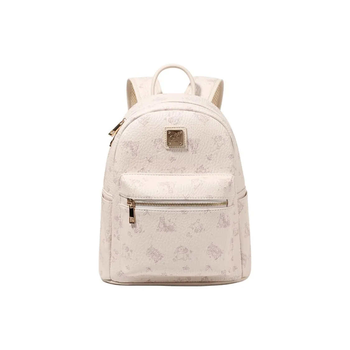 S.X Зебра ПУ (полиуретан) Рюкзак Стандартный Женский Розовый Экрю