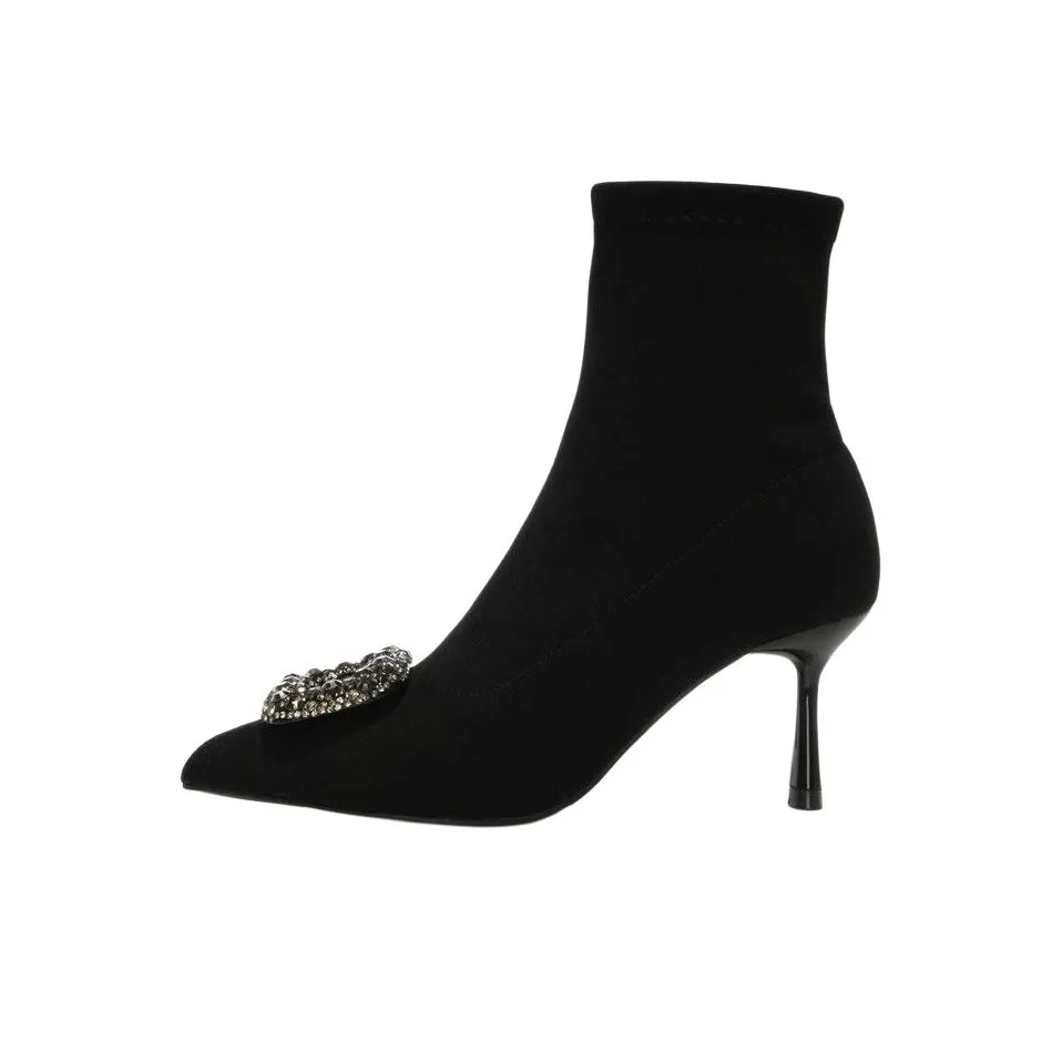 Puppytown Заостренный носок Узкий каблук Высокий каблук Ботинки Женские