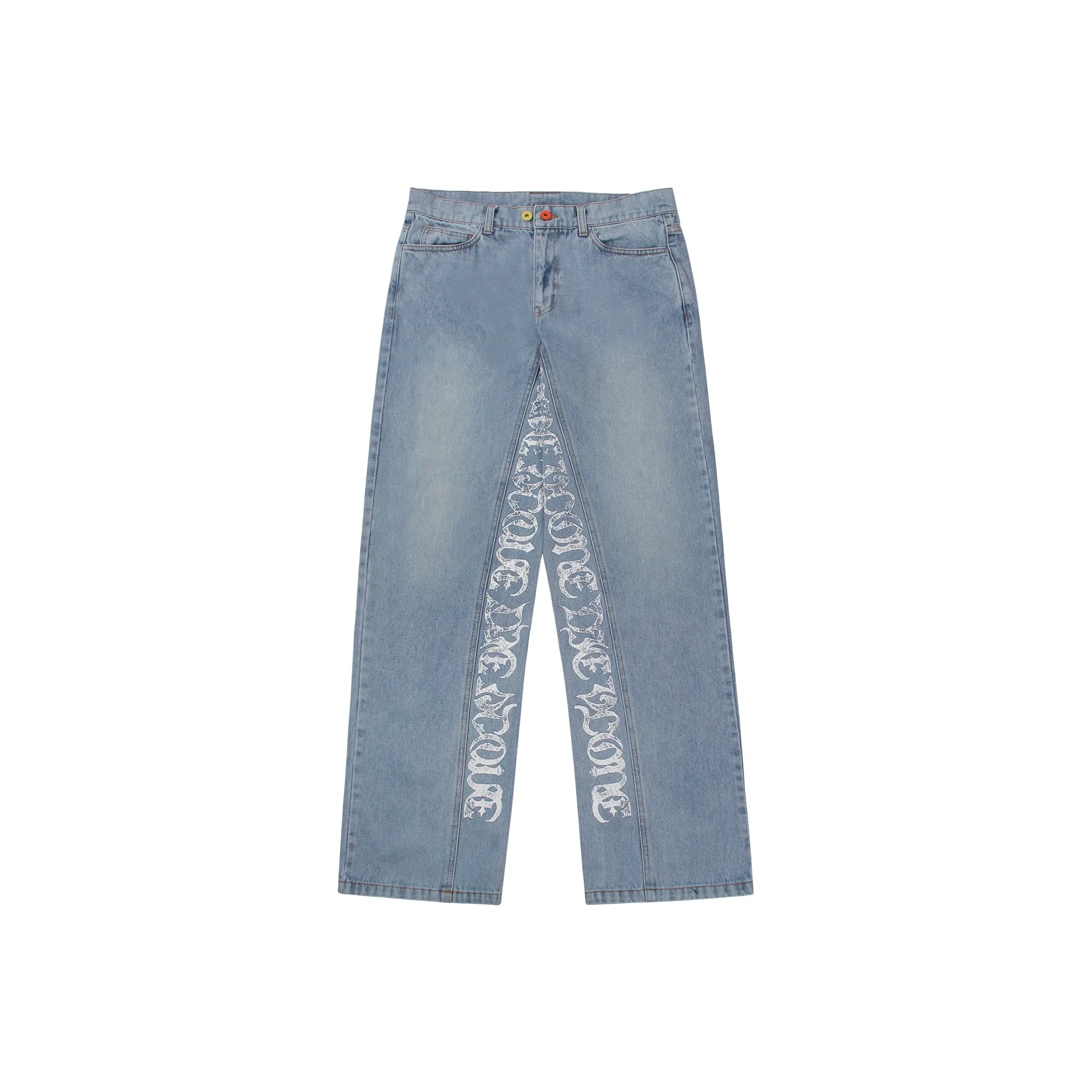 VLONE Синие Белые Унисекс Джинсы