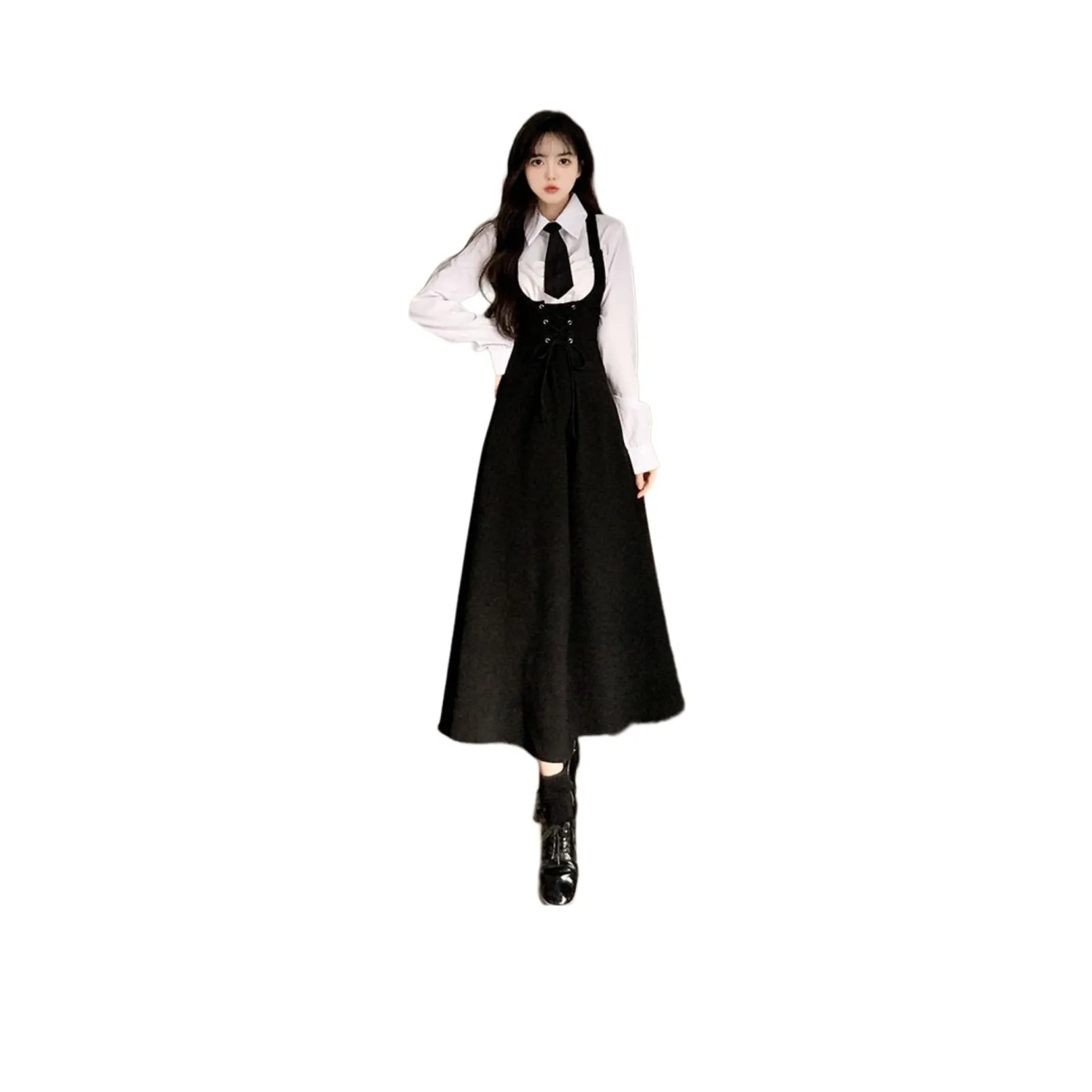 STYUW Длинное платье с длинным рукавом женское