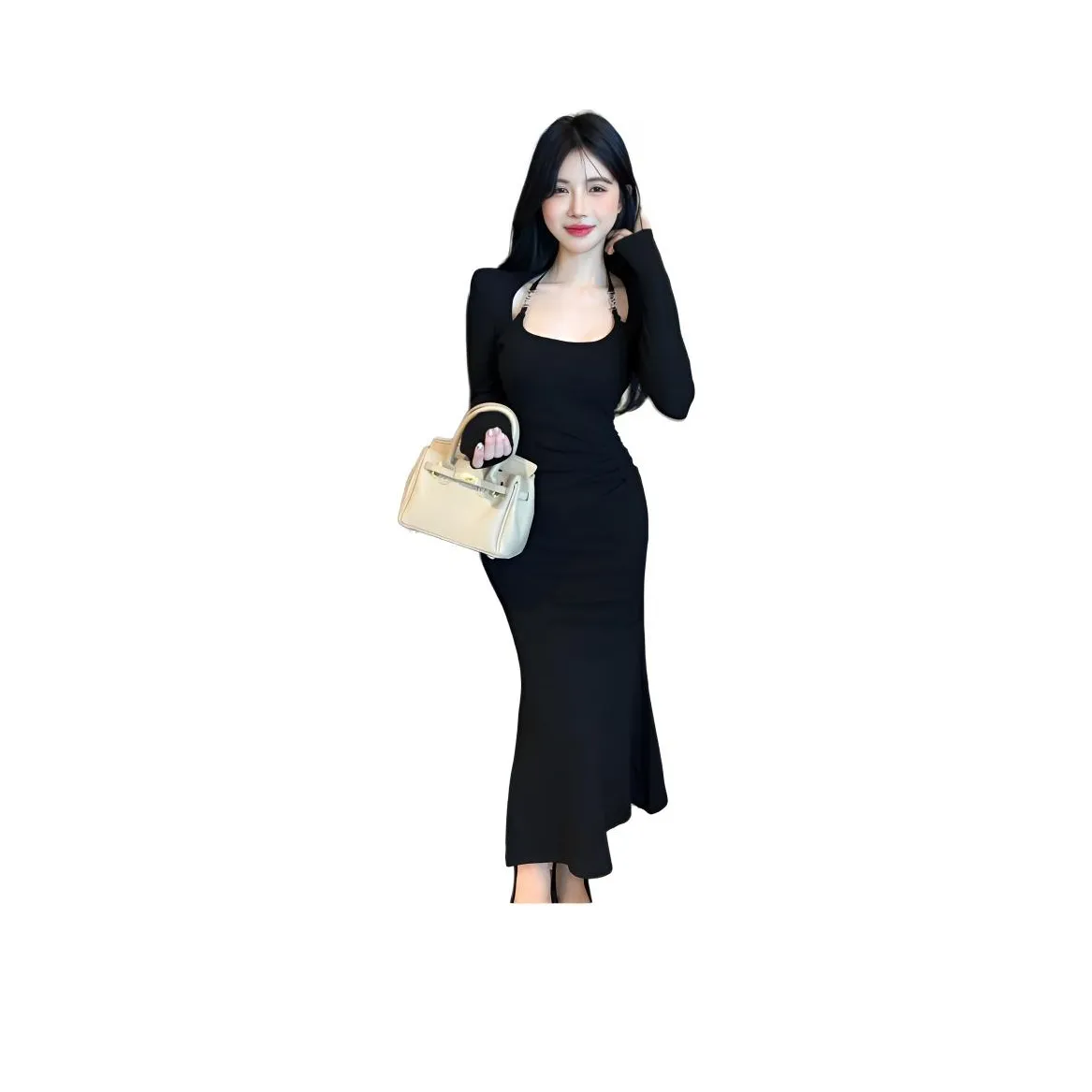 ZUKIZUKI Длинное платье с длинными рукавами женское