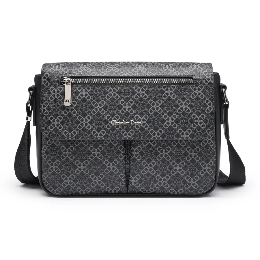CHRISDIEN DENY Сумка через плечо из синтетической кожи мужская черная