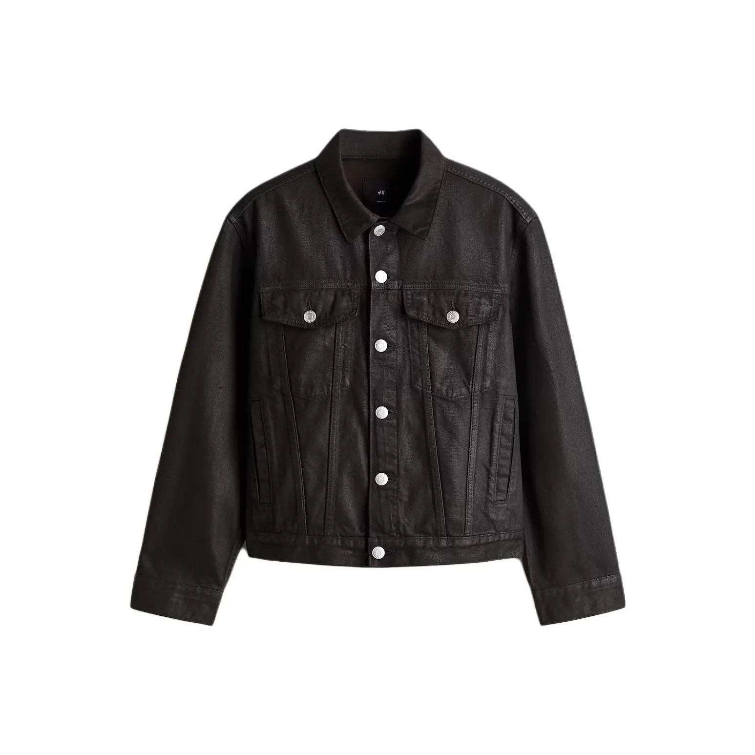 H M Темно-коричневый мужской джинсовый куртки