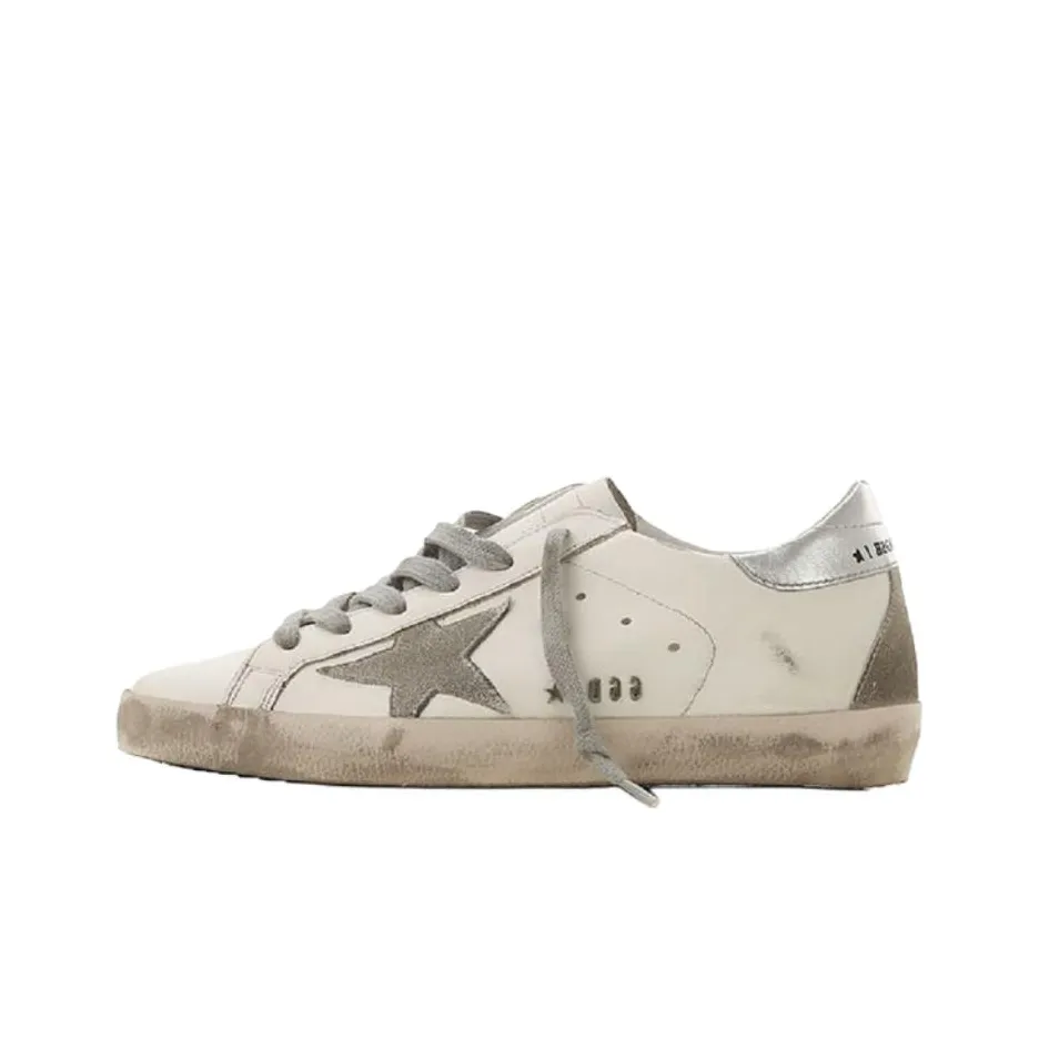 Golden Goose Super Star Skateboard Shoes Women's Low Top White Gray