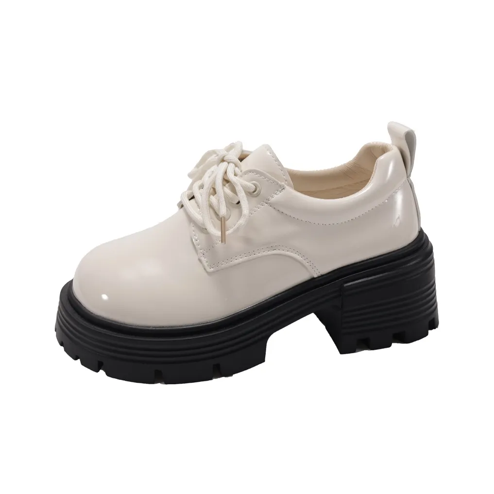 Puppytown Кружево Up Маленькие Кожаные Туфли Женские