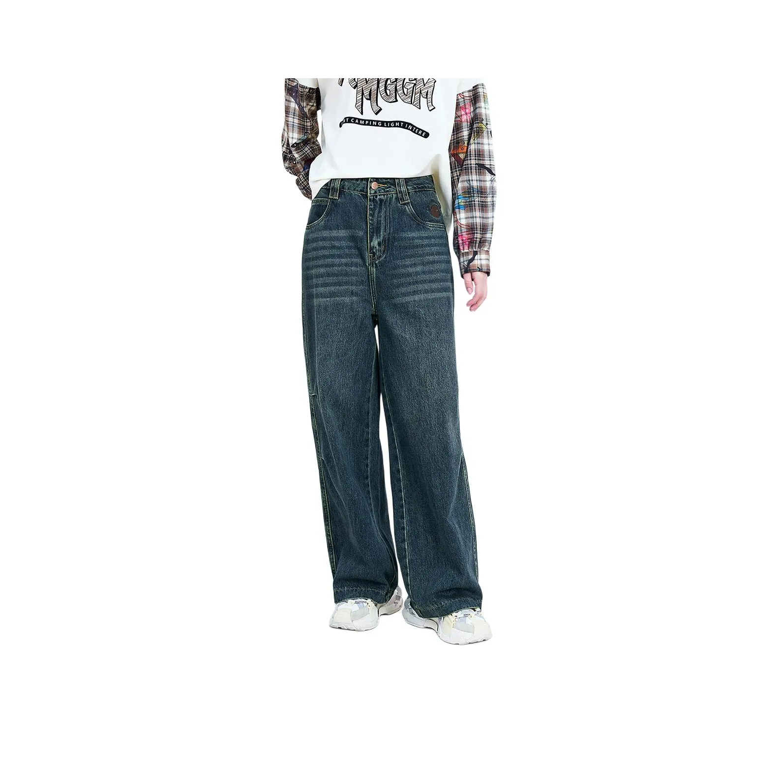 MUGUOGUOMU Винтажные синие женские джинсы