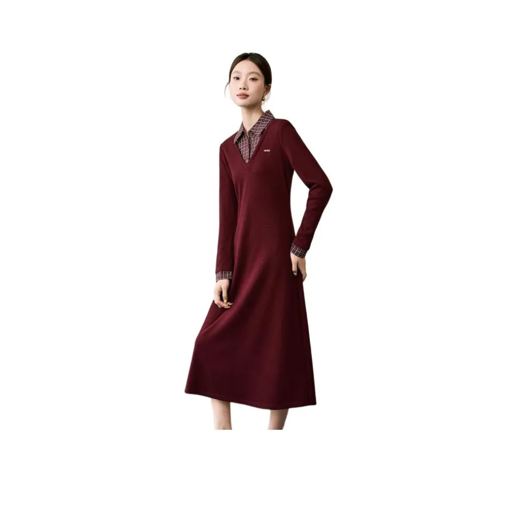 Mo Han Yi Mei Длинное платье с длинными рукавами женское