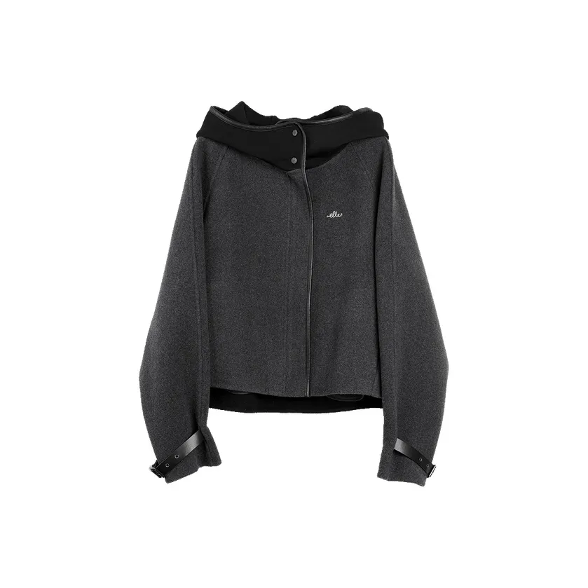 ELLE Темно-серый женский пальто