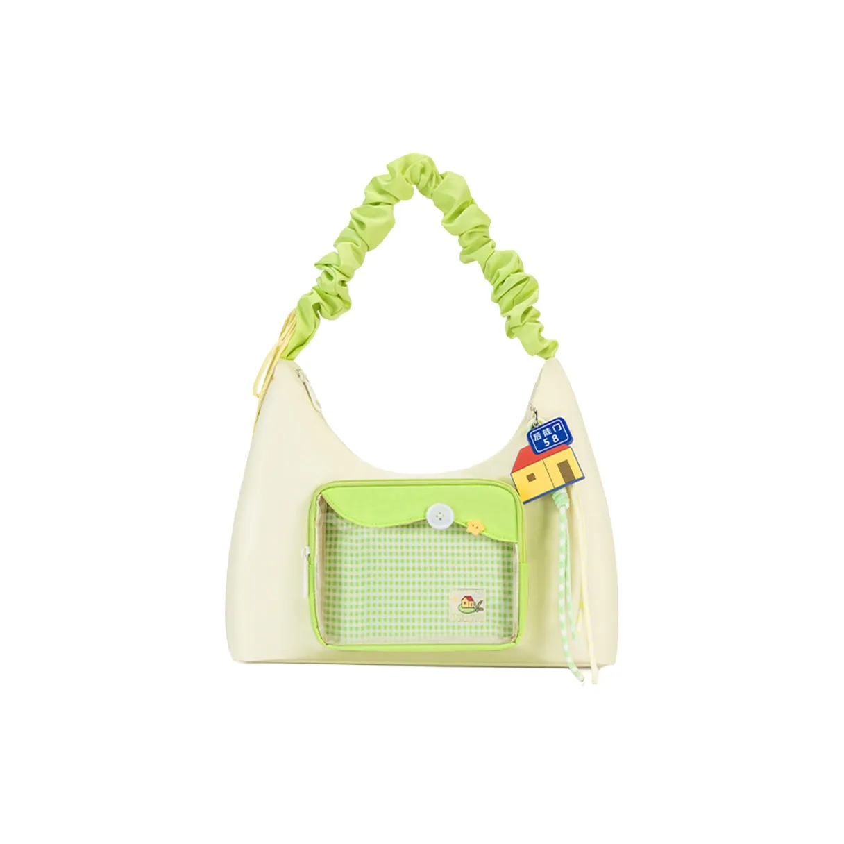 THE JUNCO Полиэстер Сумка через плечо Стандартная Женская Светло-зеленая