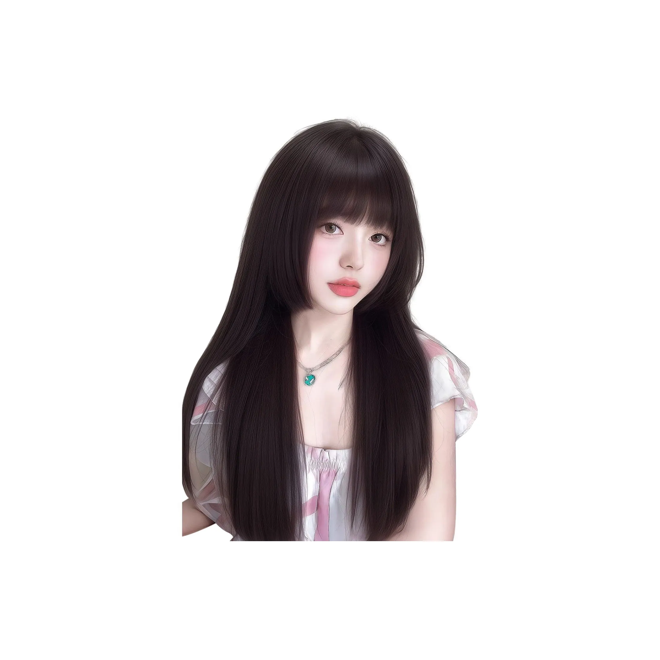 YOUXI Принцесса Cut Полный комплект Бесшовный Незаметный Набор париков Высокотемпературная пряжа