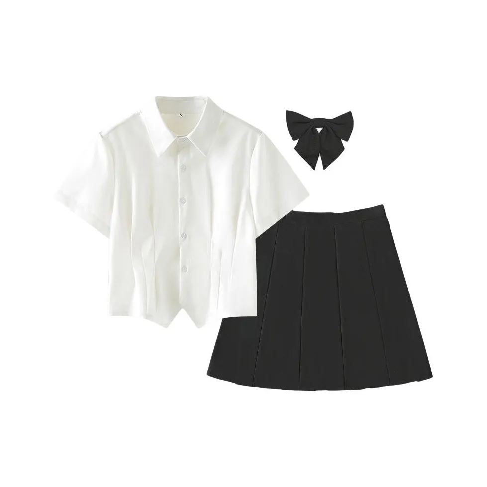 Meter JK С утяжкой на талии Рубашка Белый Эластичный Похудение Рубашка Серый