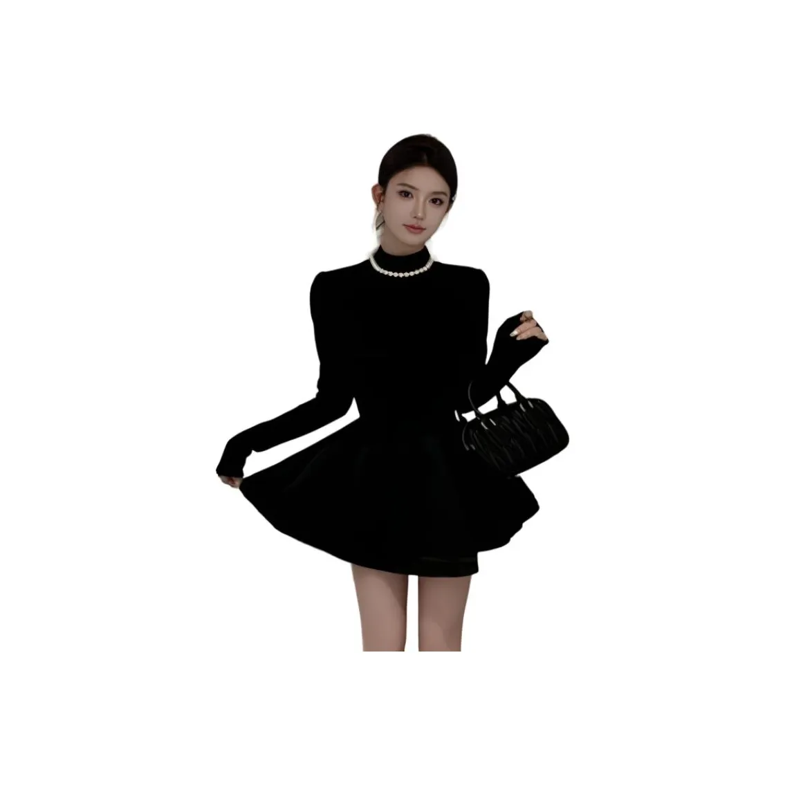 GORGEOUSIDEA Длинное платье с длинными рукавами женское