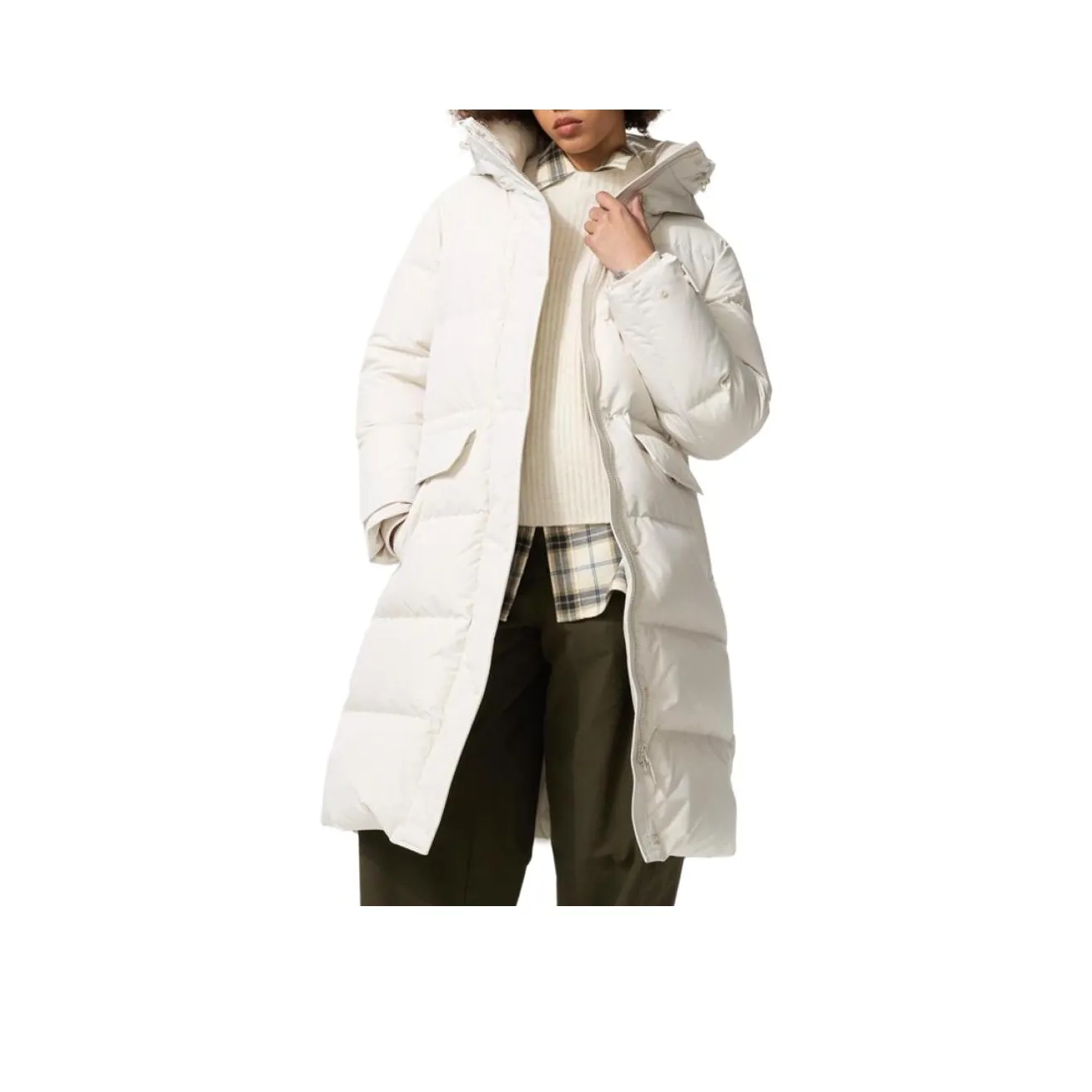 UNIQLO Сливочный Женский Пуховик