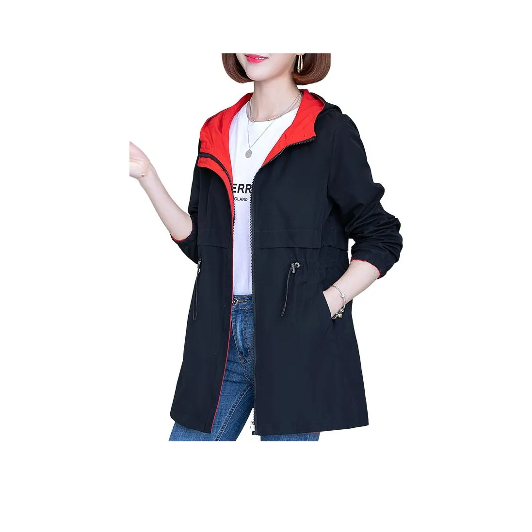 EMINU Женская тренч-куртка