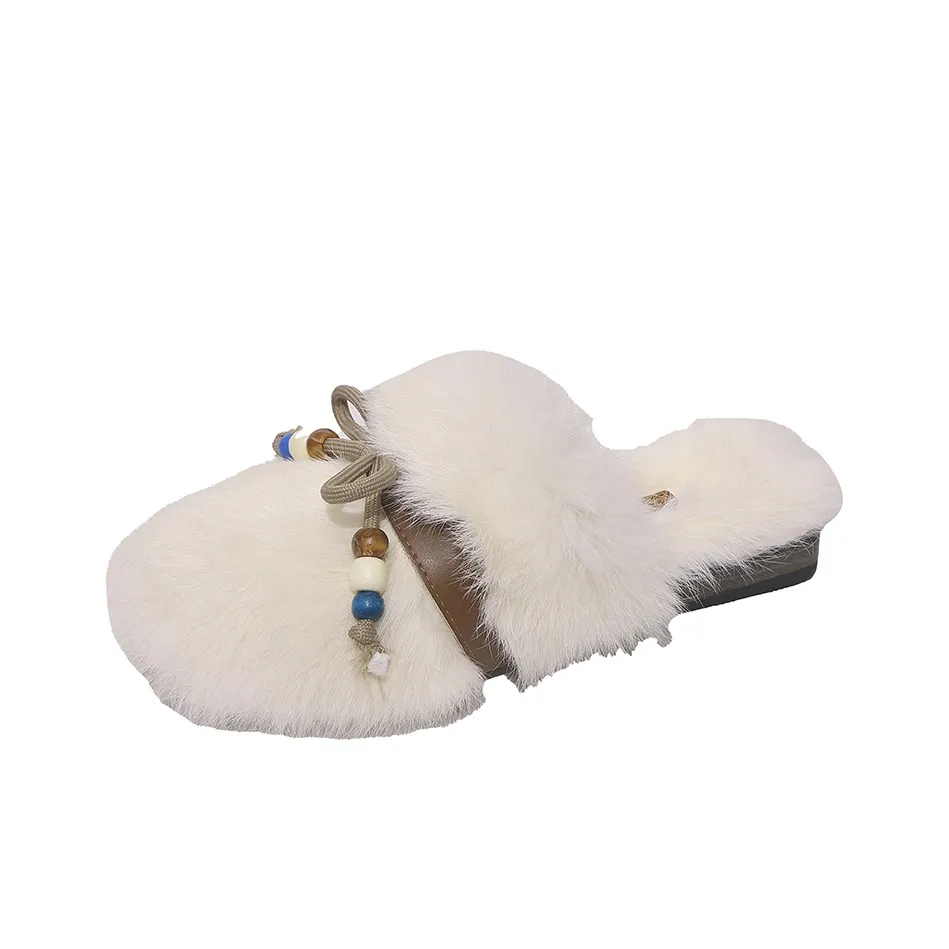 Wuji Резина Подошва Флок Домашние Тапочки Женские