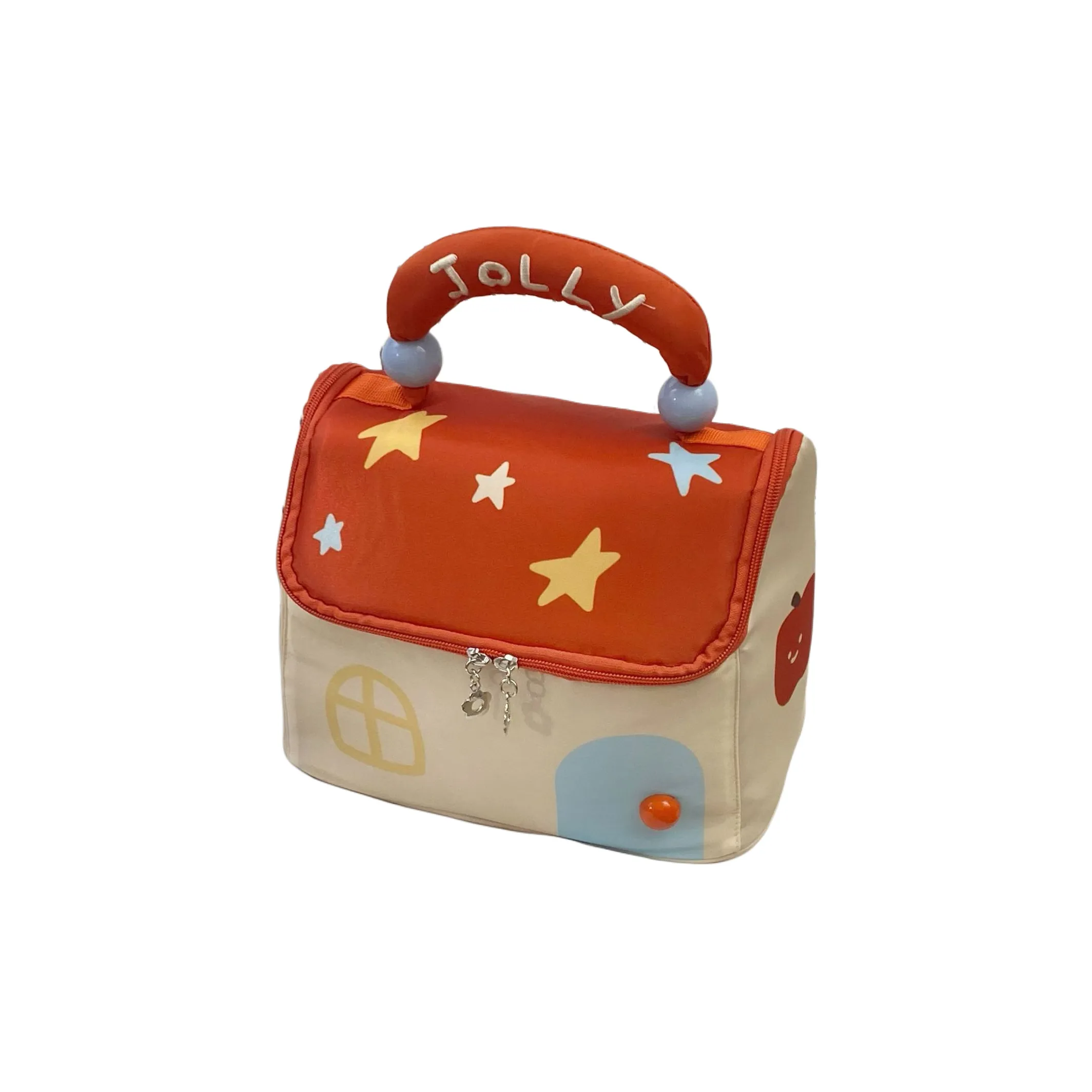 Luo Youte Сладкий стиль Дофаминовая одежда Звезды House Makeup Bag Большая емкость Портативный мешок для хранения