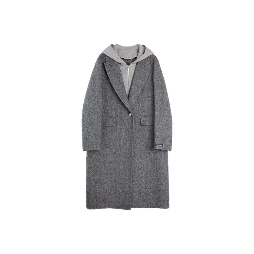 ELLE Средне-серый Женское Пальто