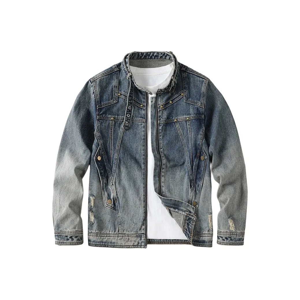 HELEH Винтажный синий унисекс джинсовые куртки