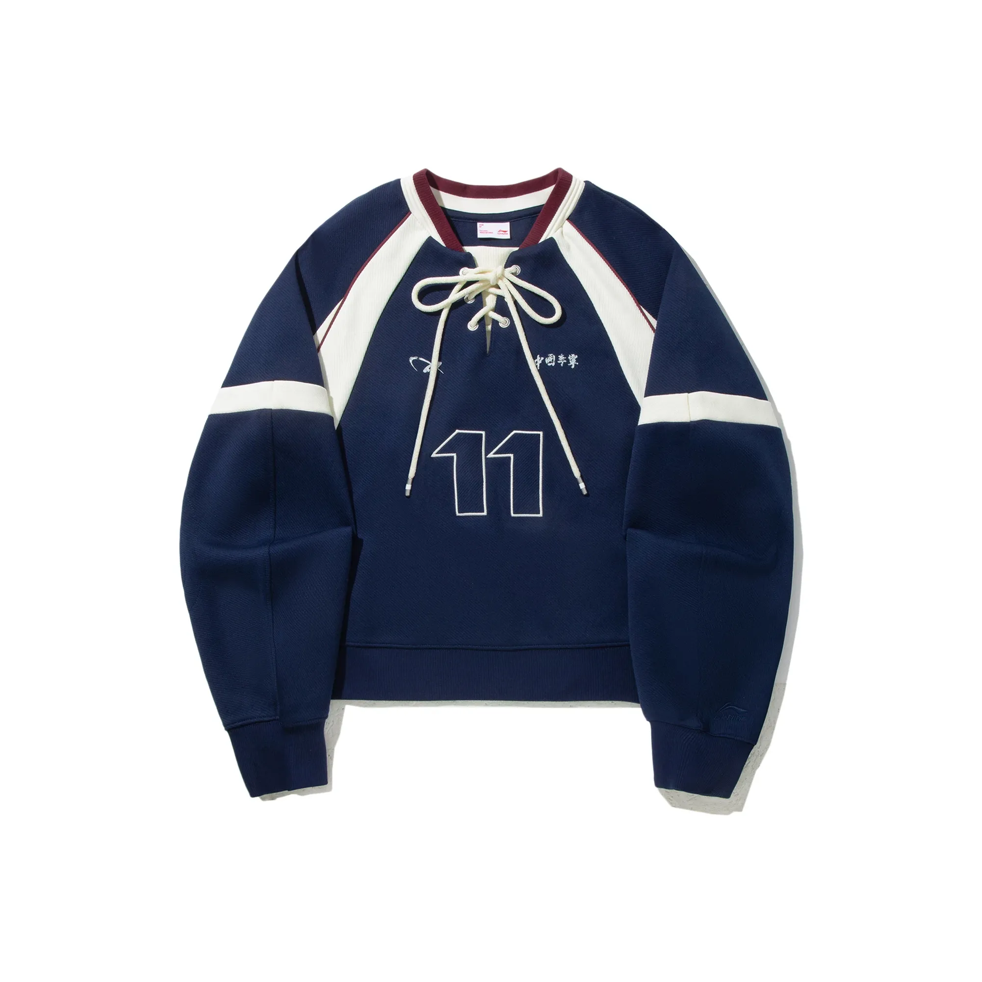 Подкладка Темно-синий Жемчужная раковина Белый Женский Свитшот