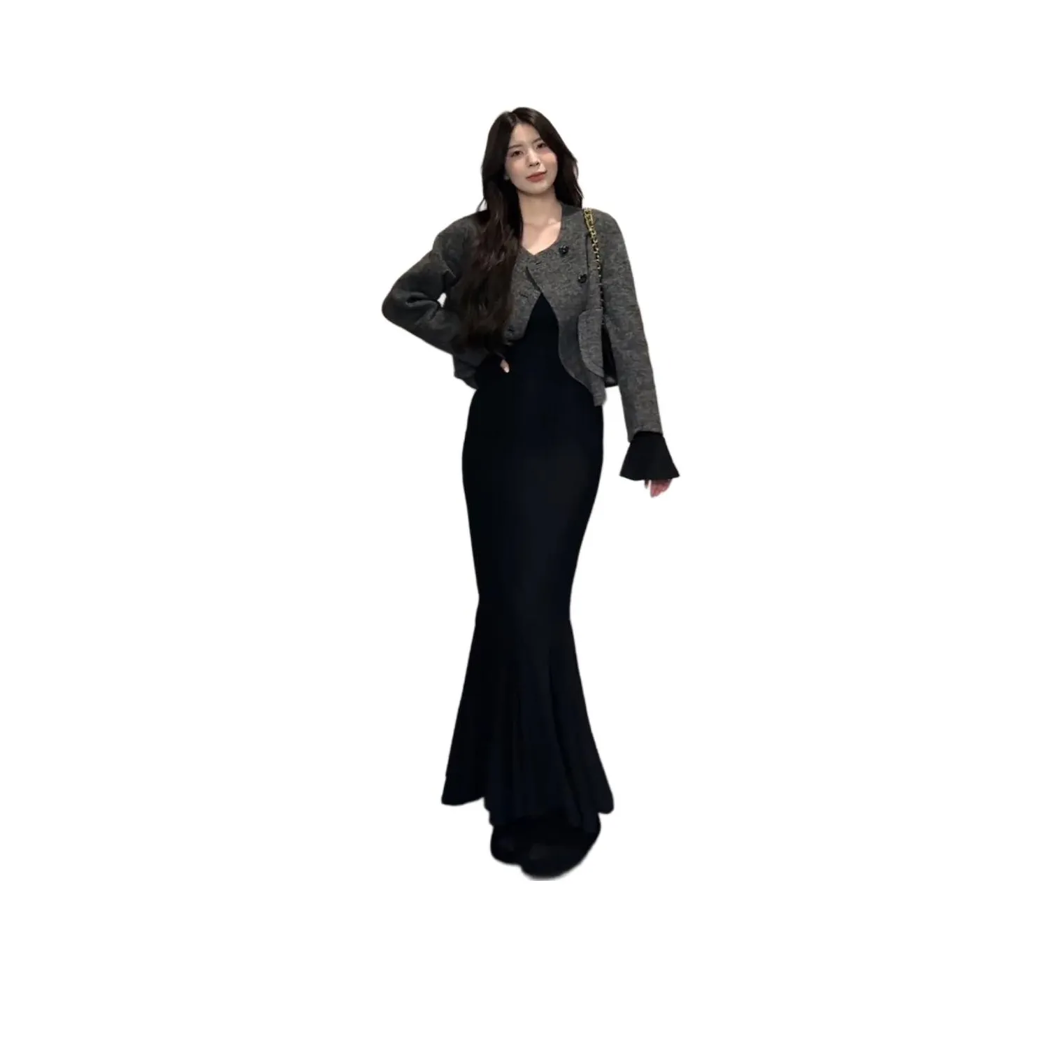 Mu Xiao Xin Длинный рукав Платье Женское