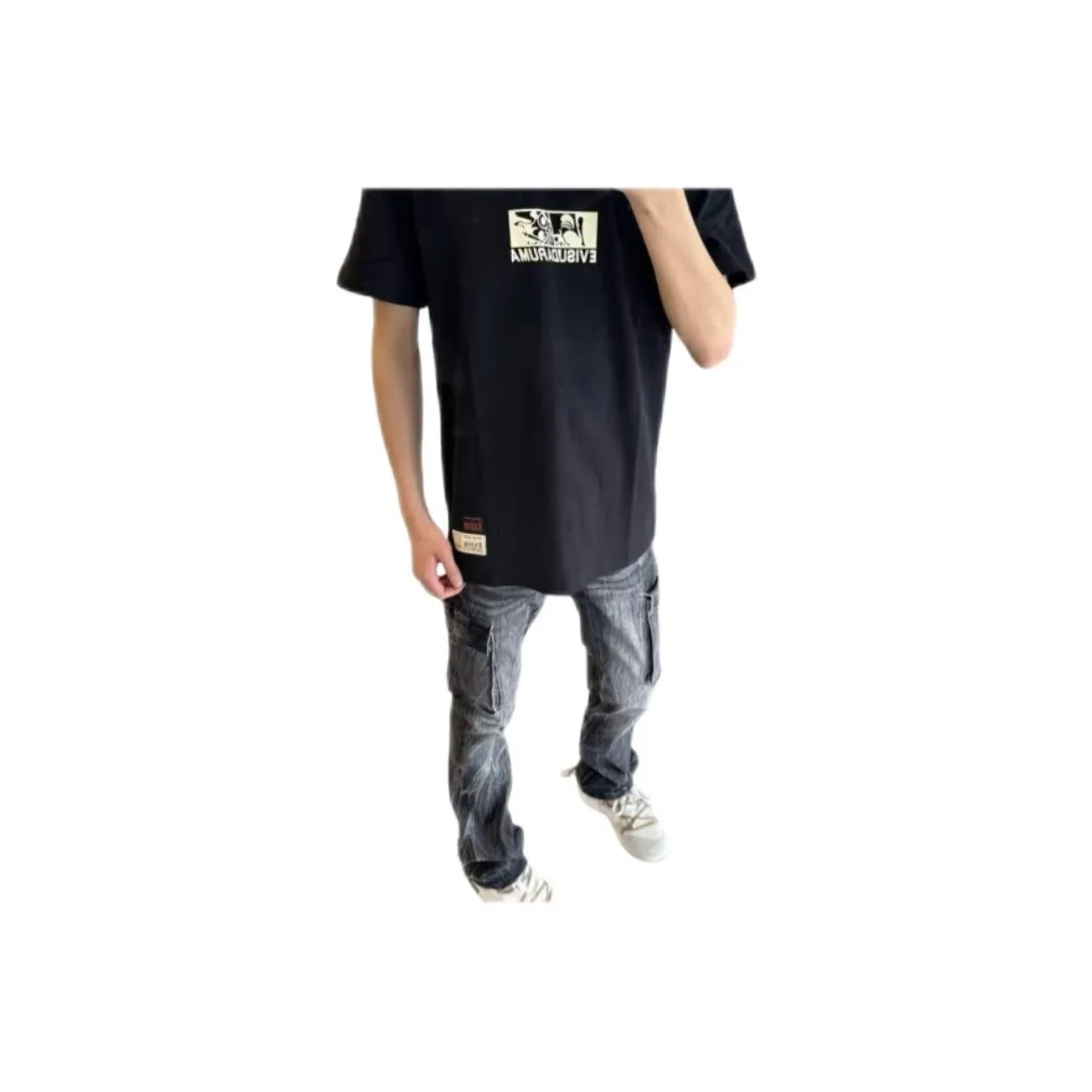 NRXX Мужская одежда Модный Нишевый Дизайн American Luxury Streetwear Washed Lightning Pattern MULTI Pocket Jeans Stylish