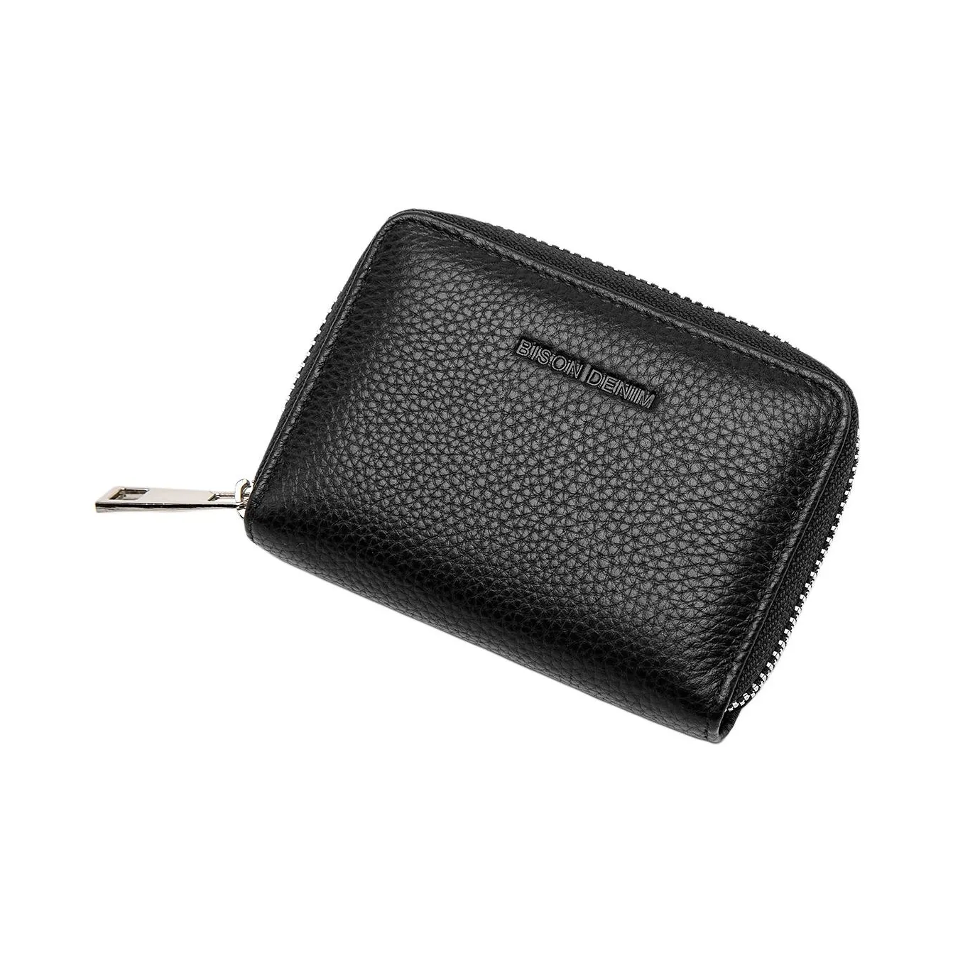 BISON DENIM Коровья кожа Держатель для карт Стандартный Унисекс Черный