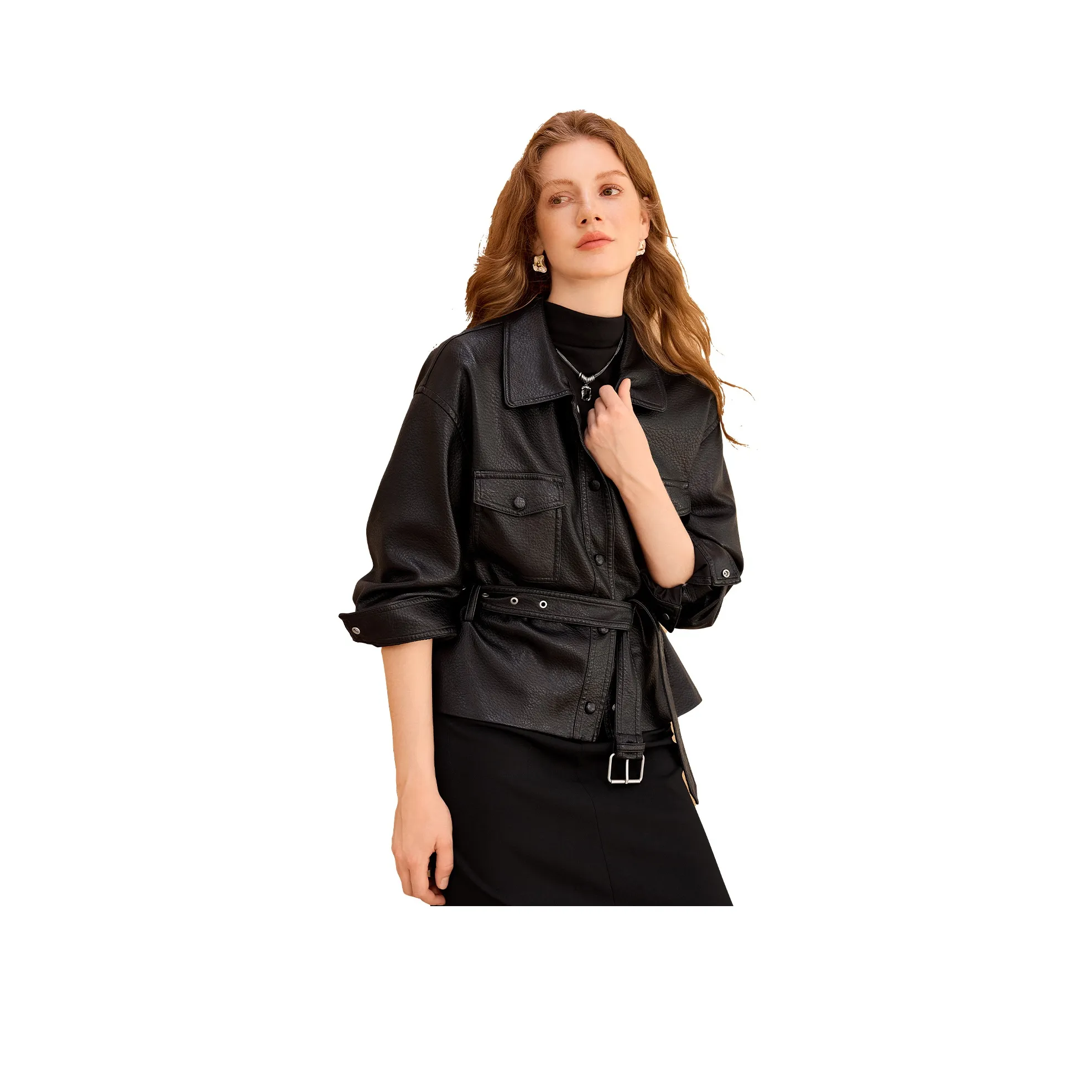 TOUCH Черный Женские Кожаные куртки