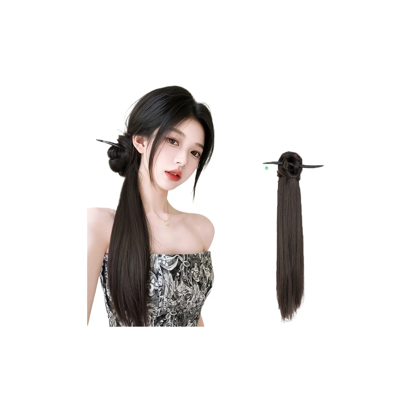 YUNQING Боковая заколка для косы с хвостиком для женщин