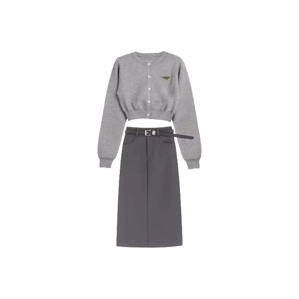 REMOULD Серый Свитер + Юбка Женские Комплекты с Юбкой