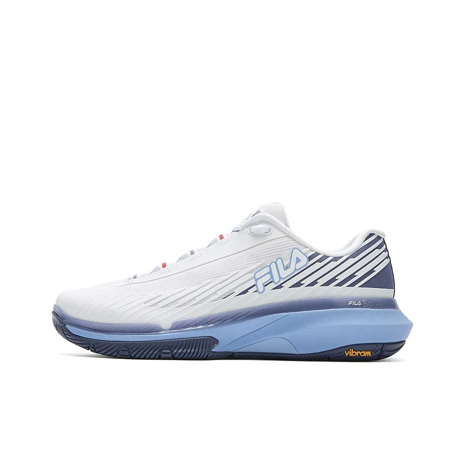 FILA Ace Амортизация Устойчивость к истиранию Легкий Низкий Топ Кроссовки для тенниса Женские Белые Синие