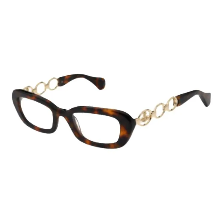 Vivienne Westwood Plate And Metal Rectangular Eyeglass Frames Unisex Cuban Color Вивьен Вествуд Пластина И Металл Прямоугольные Оправы для очков Унисекс Гаванский Цвет