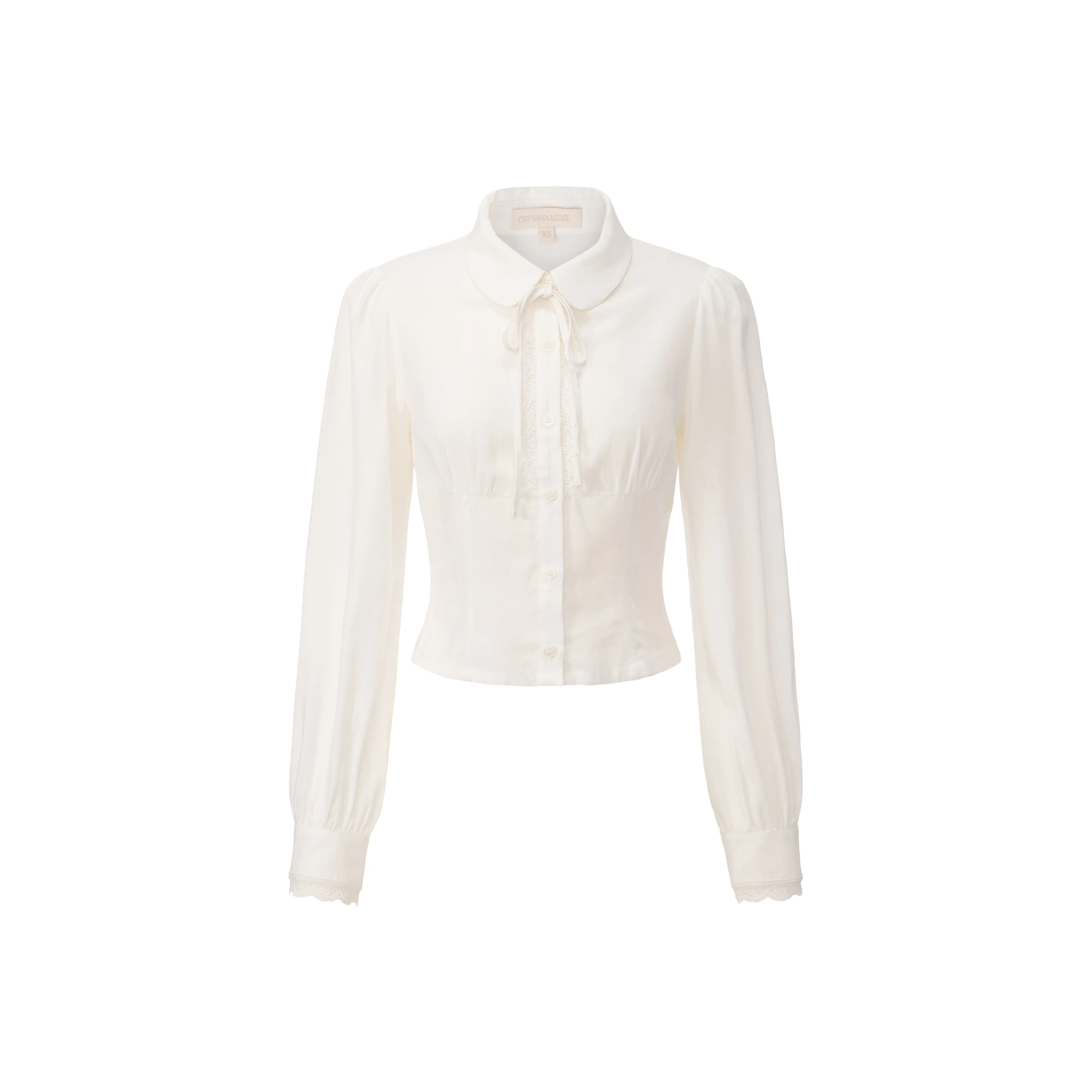 CHIWAWAMEME Преппи Белые Женские Рубашки