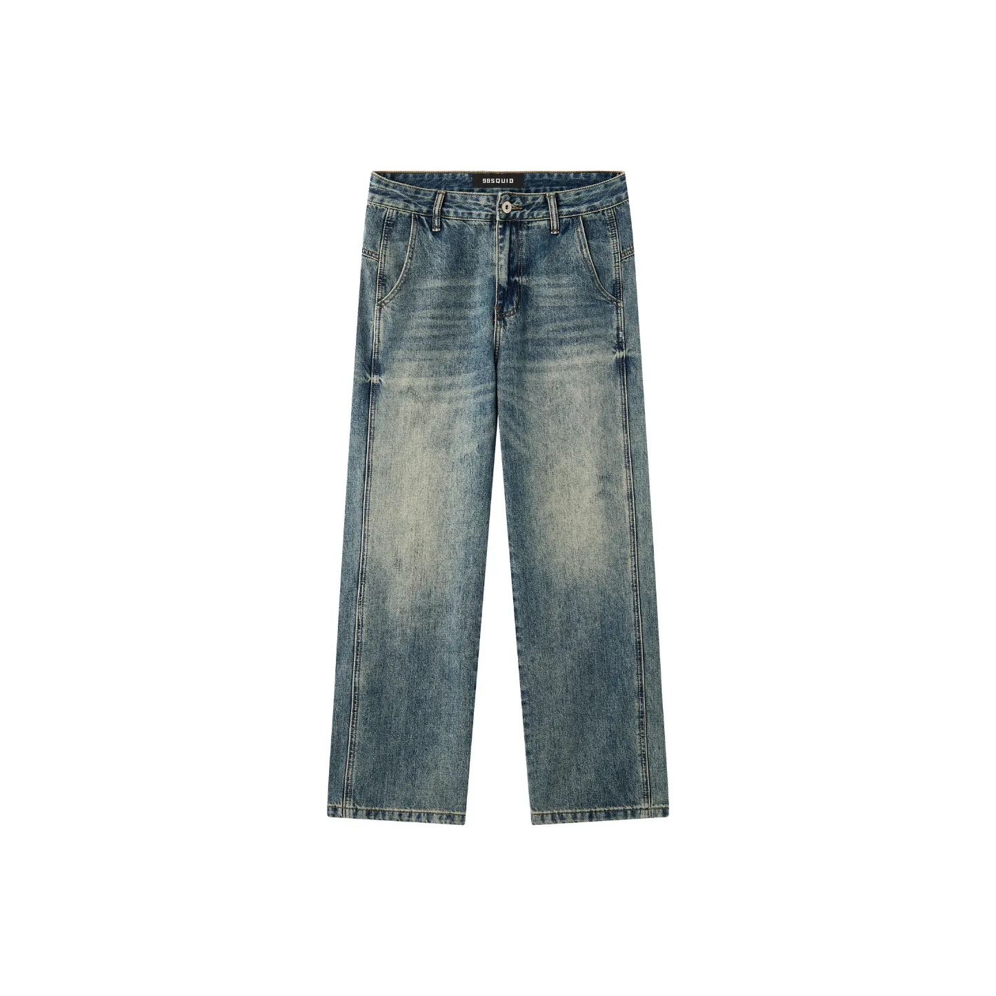 98SQUID Винтажные синие унисекс джинсы