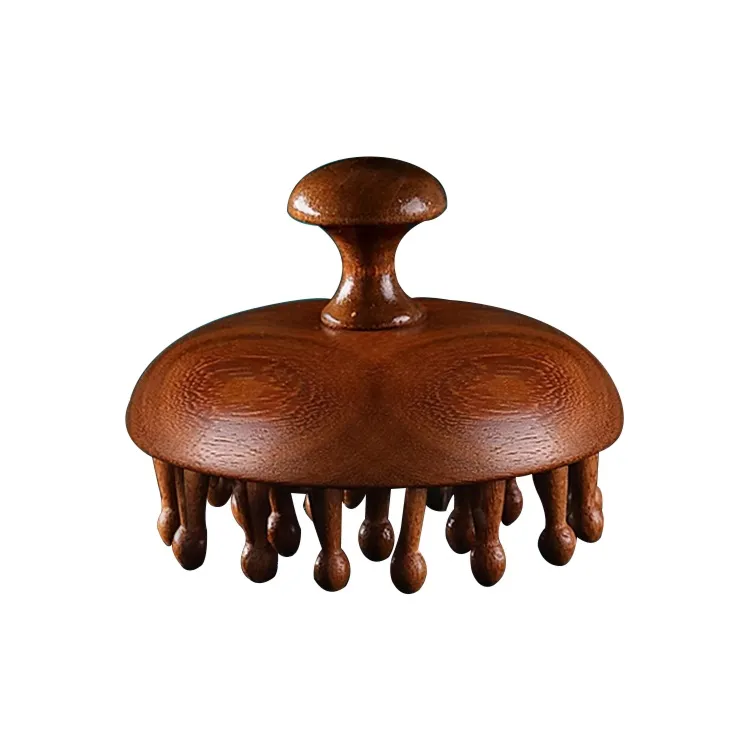 Monalis Массажная головка Comb с натуральным круглым диском кольца для пальцев из сандалового дерева