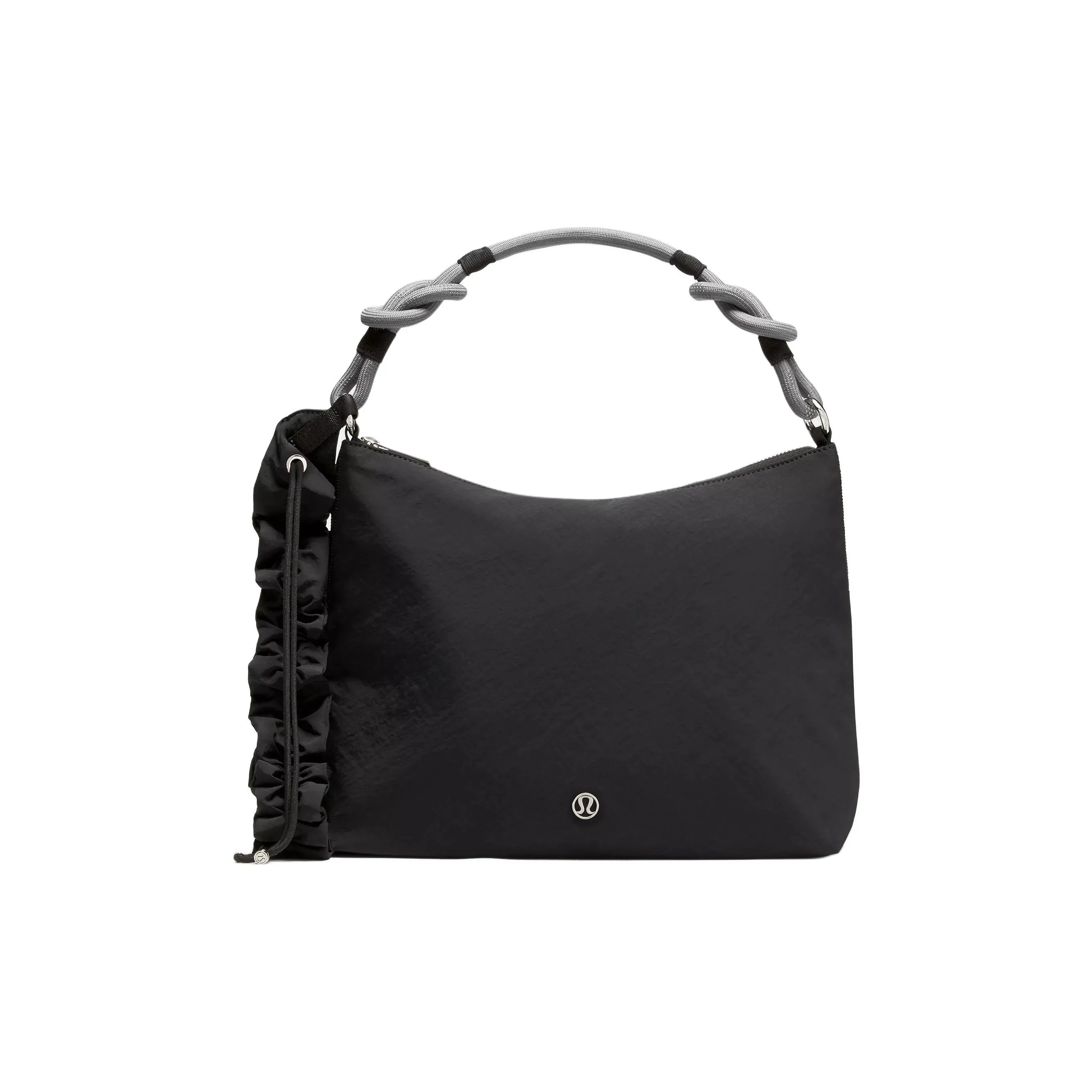 Lululemon Convertible Нейлон Через плечо Сумка Женская Черный и Серый