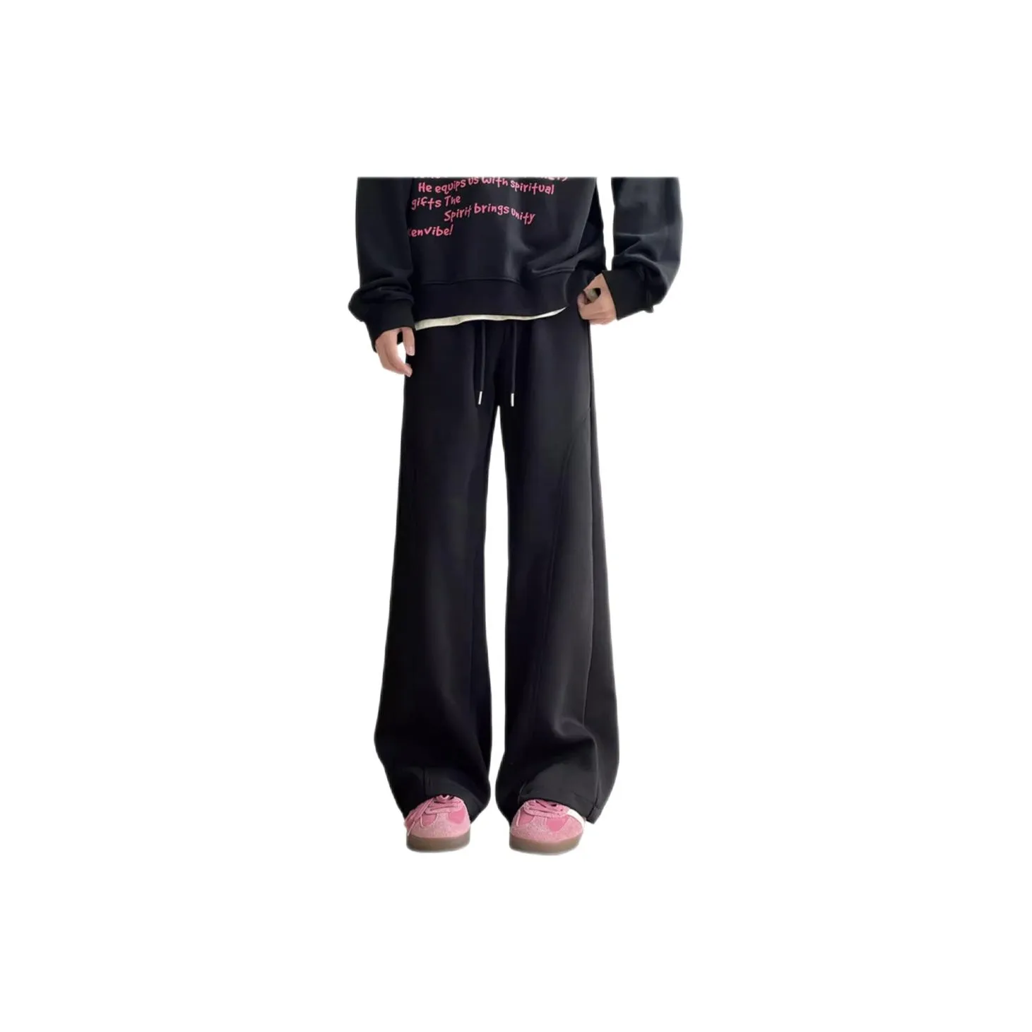 TONYBEAR 2025 Модный бренд Свободный крой Прямой крой Универсальный Повседневные брюки Мужские