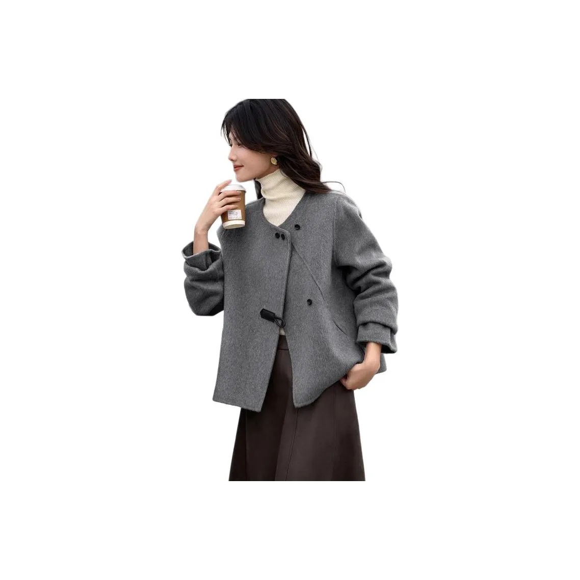 XWI Серый Женский Пальто