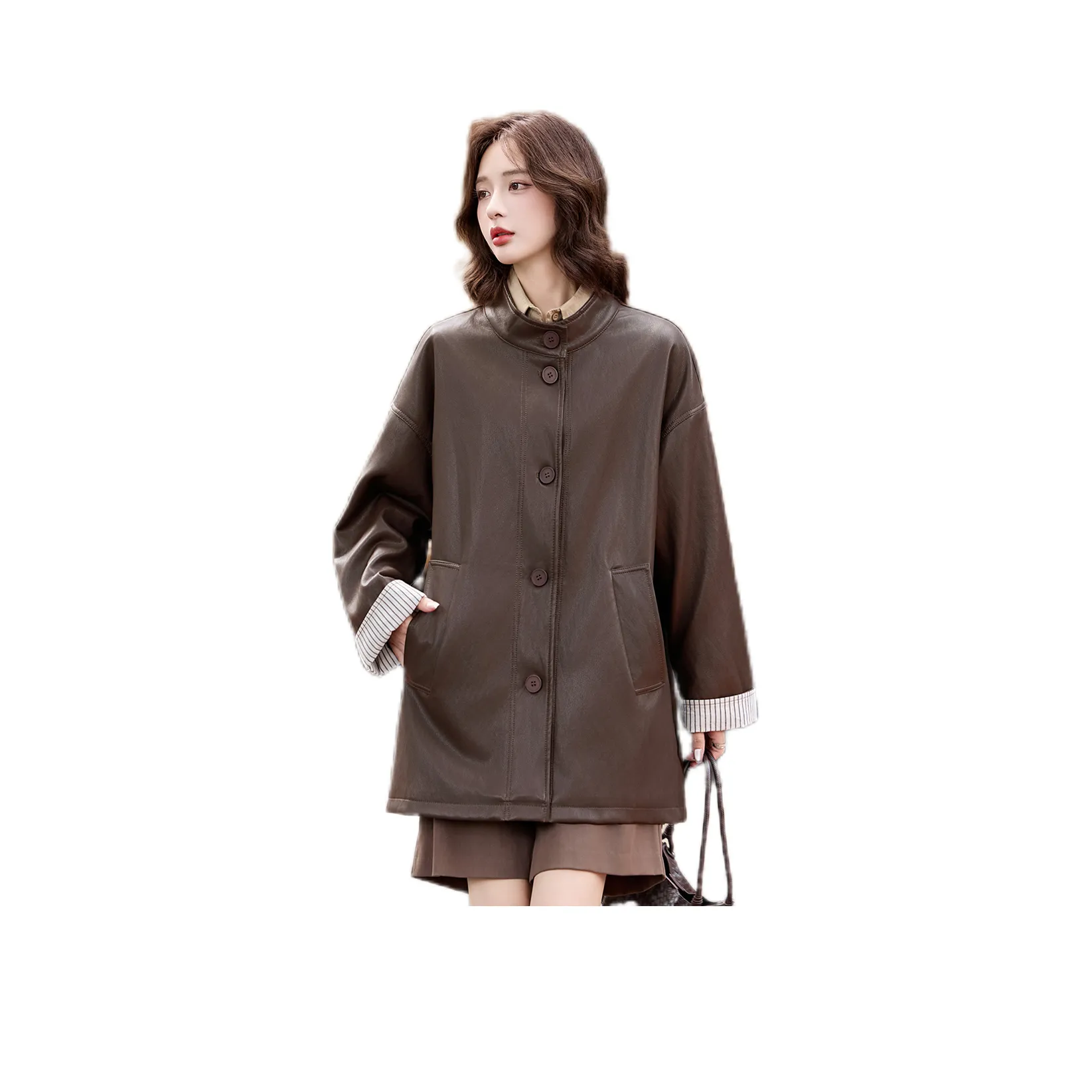 Pure Shimane кожаная куртка для женщин