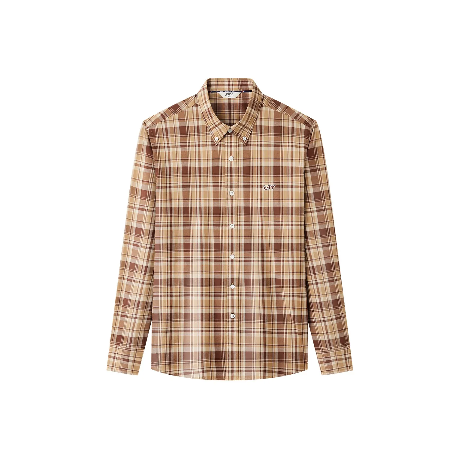 GY Goldlion Длинный рукав мужская рубашка