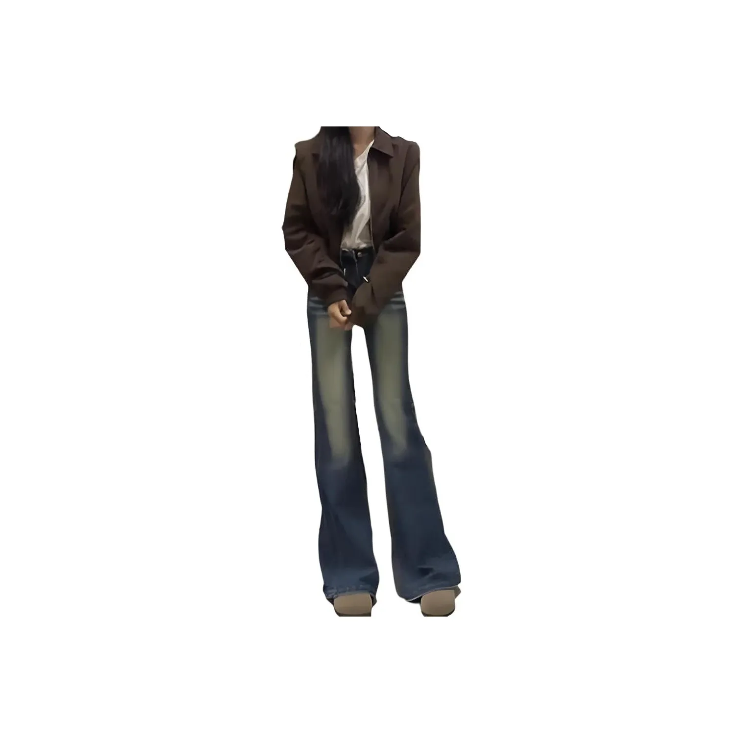 BQERTY Винтажные синие женские джинсы