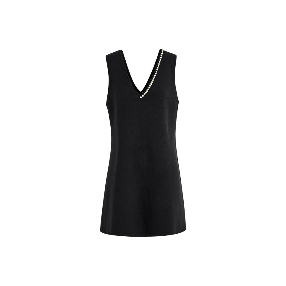 KUOSE Черные Женские Платья без Рукавов