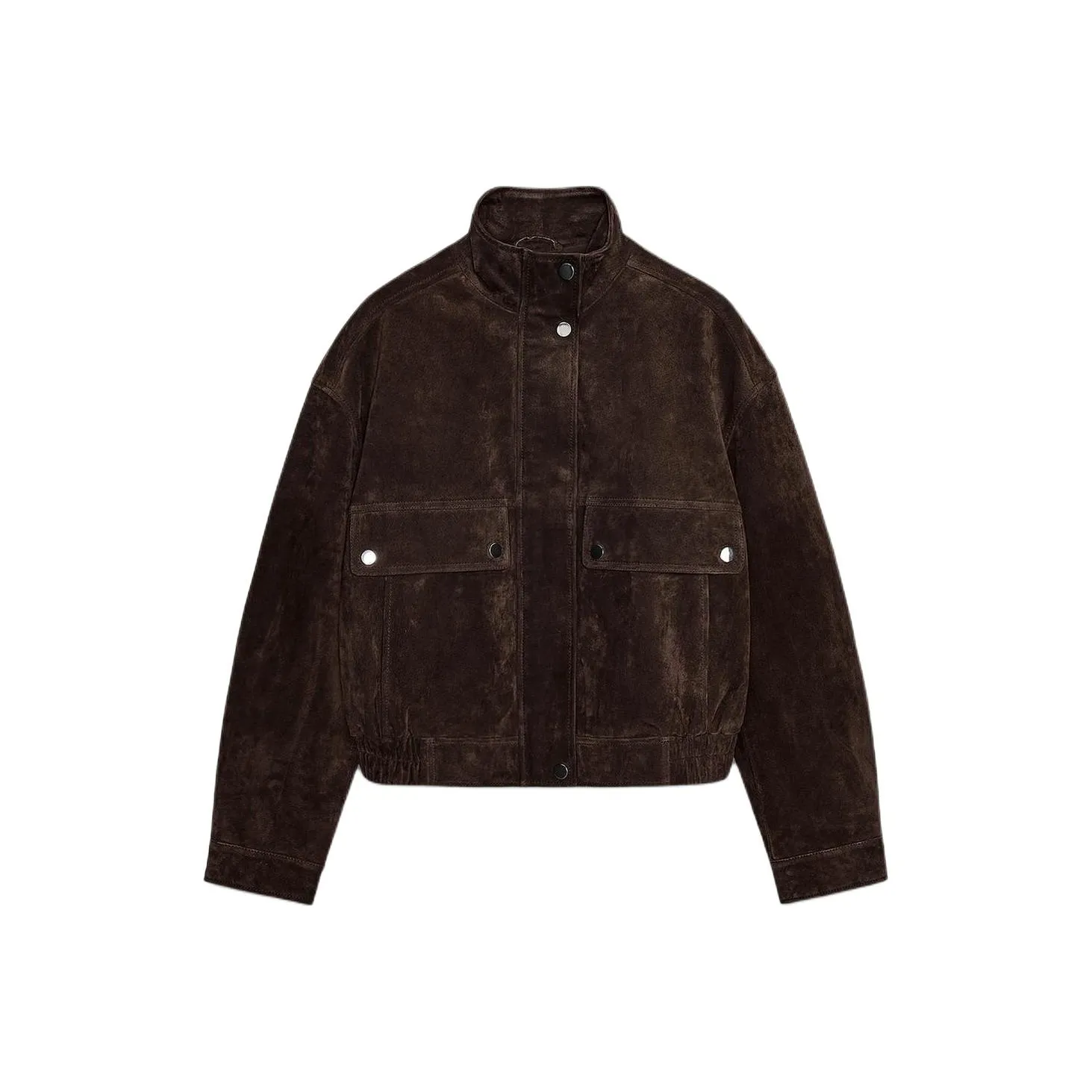 ZARA Зебра с принтом коричневый женские кожаные куртки